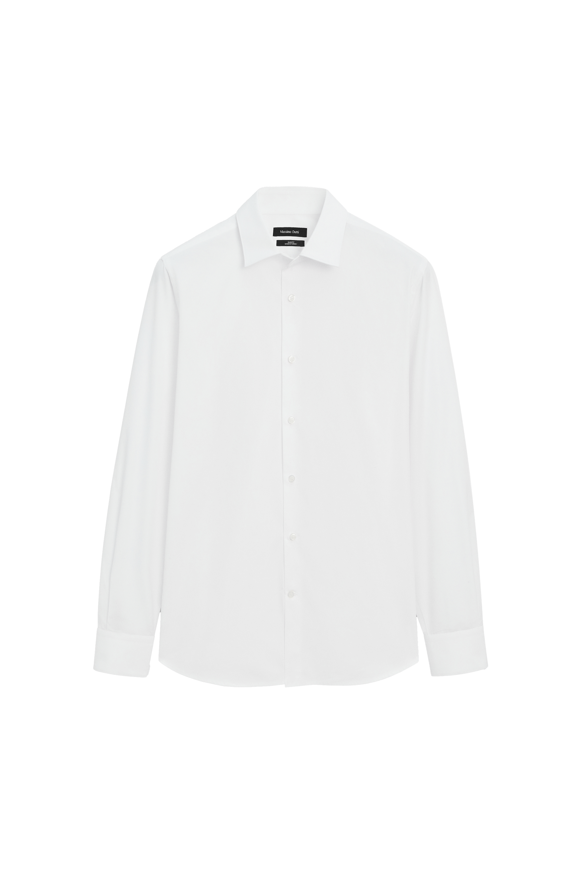 Massimo Dutti Slim fit %100 pamuklu poplin gömlek görsel 3