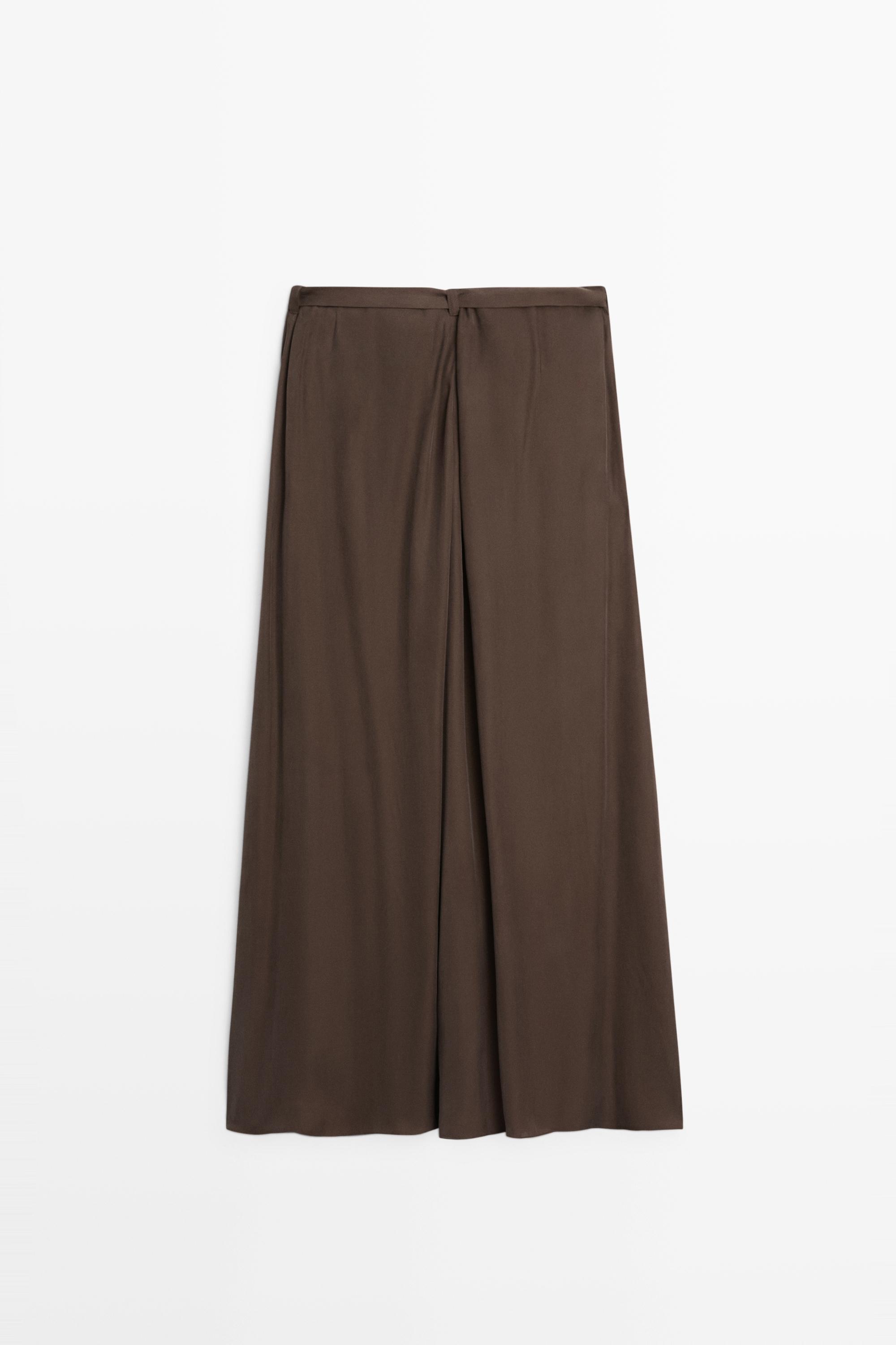 Flowing skort — BROWN