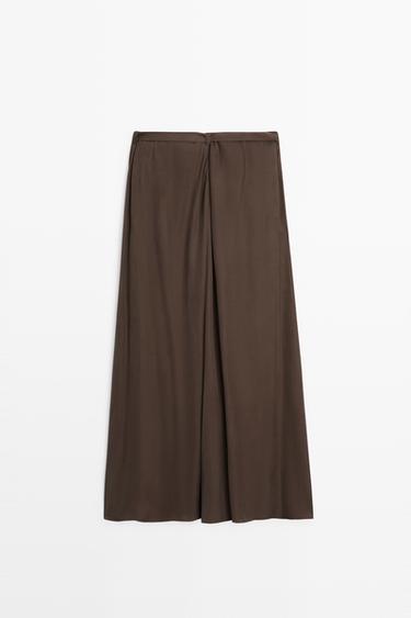 Flowing skort — BROWN 6