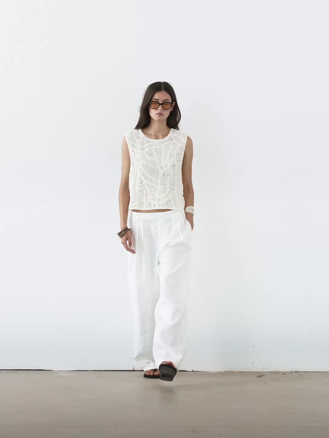 Openwork crochet top