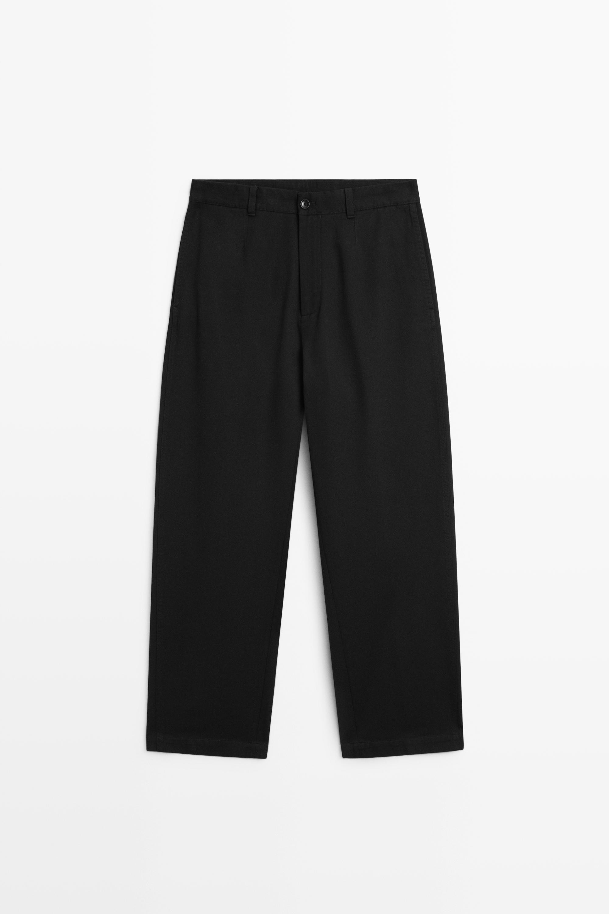 Barrel fit pants — BLACK