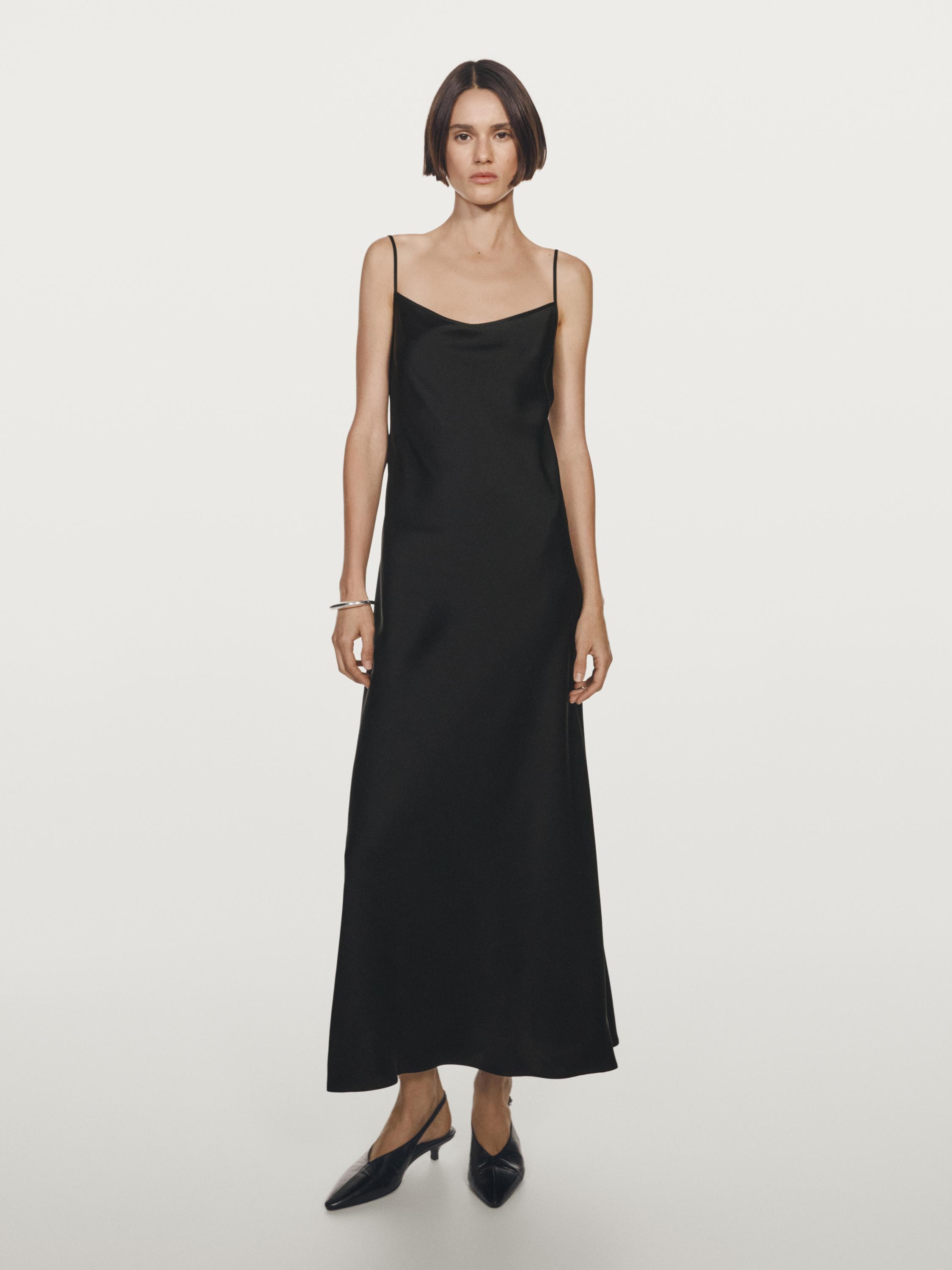 Long crepe camisole dress