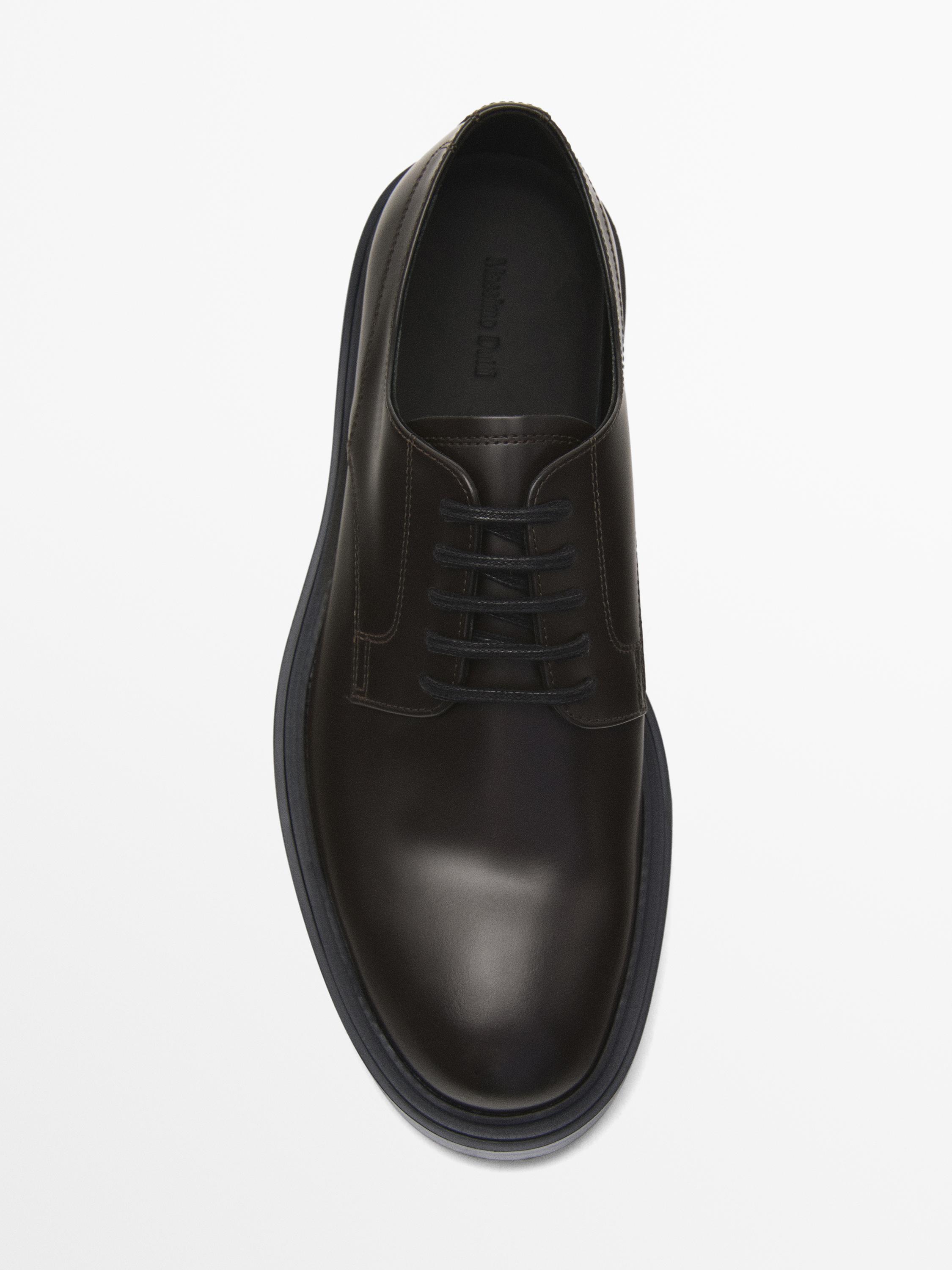 Leather derby shoes