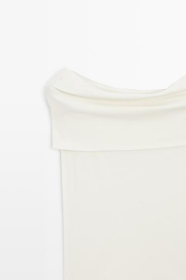 Cotton off-the-shoulder top — Off white 7
