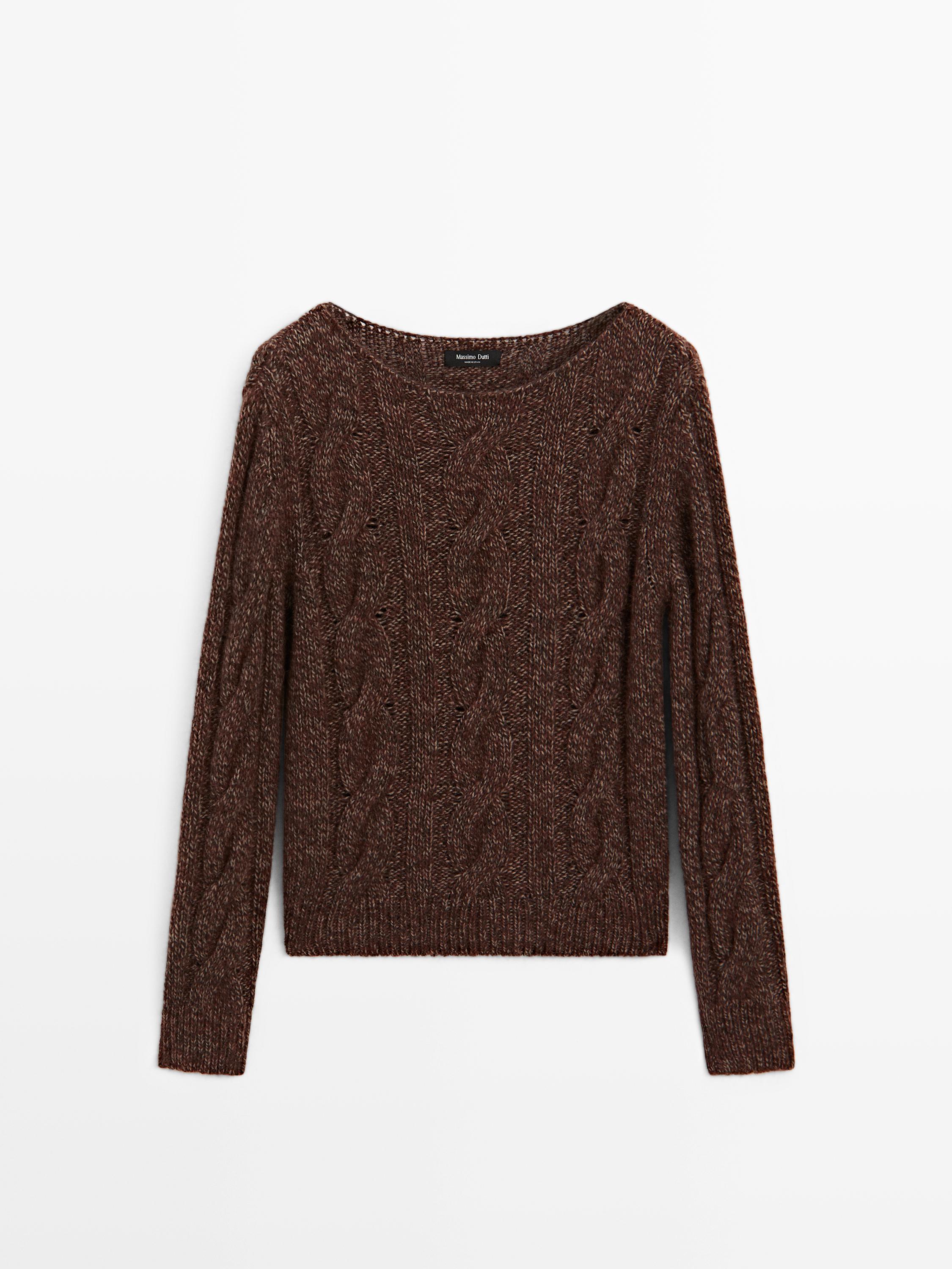 船領麻花針織衫