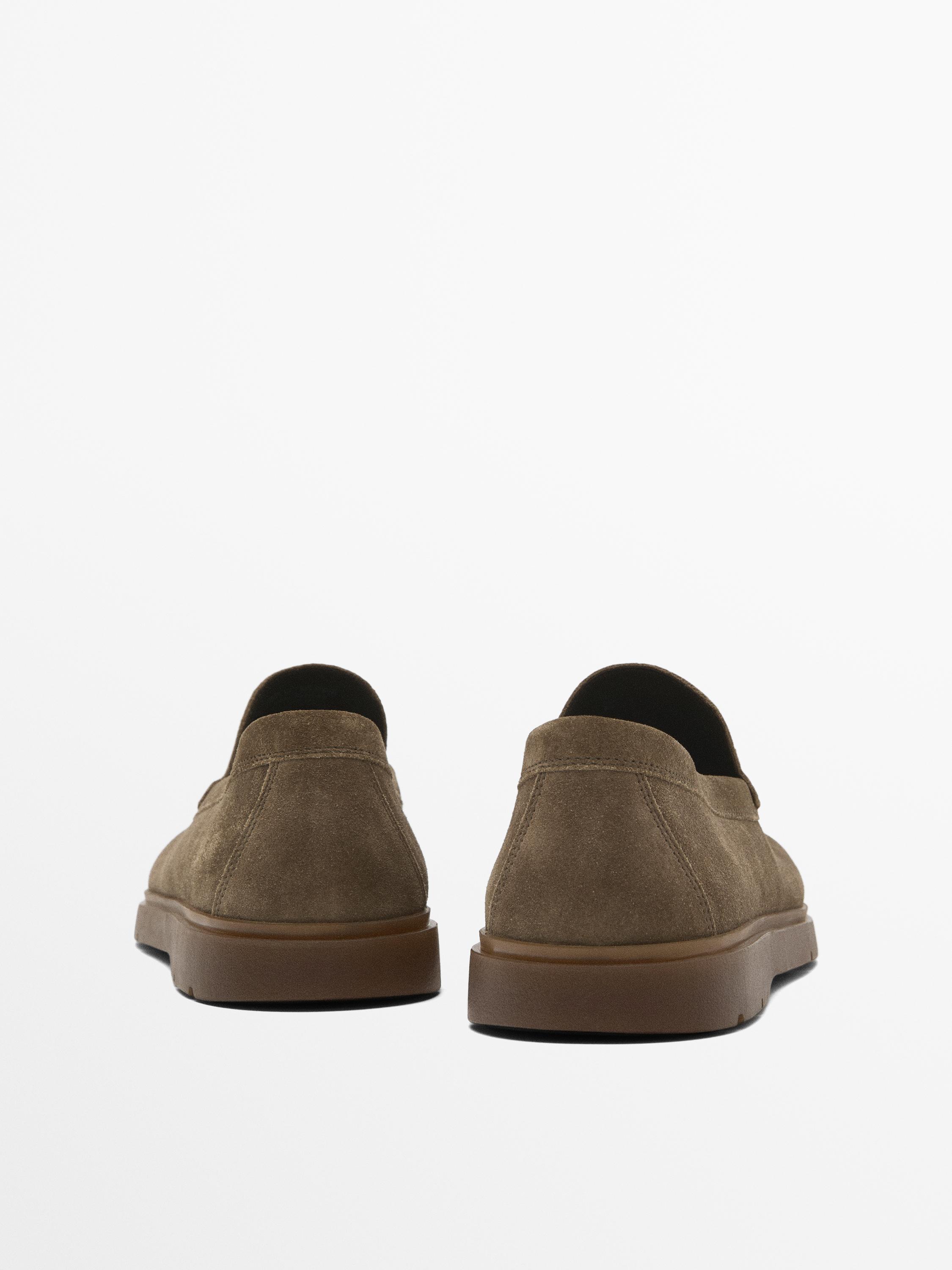 Split leather loafers