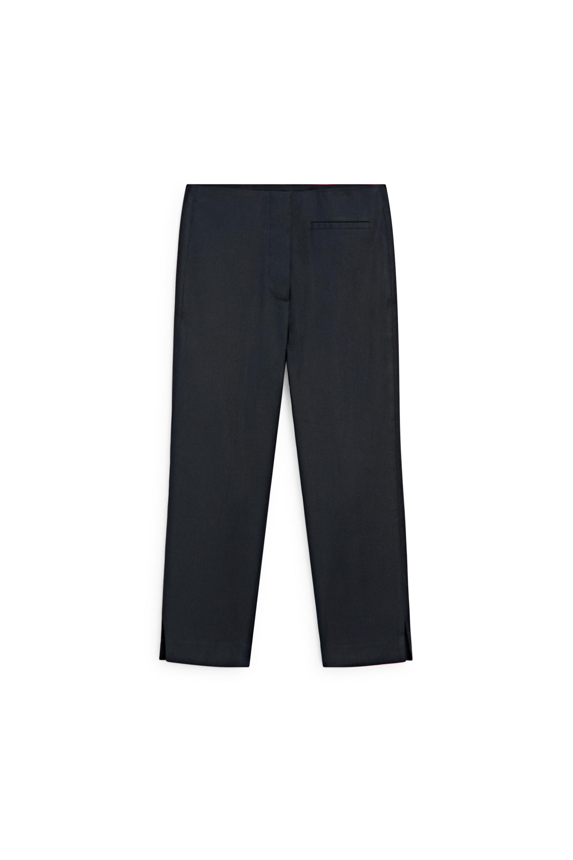 Lightweight linen blend pants — NAVY BLUE