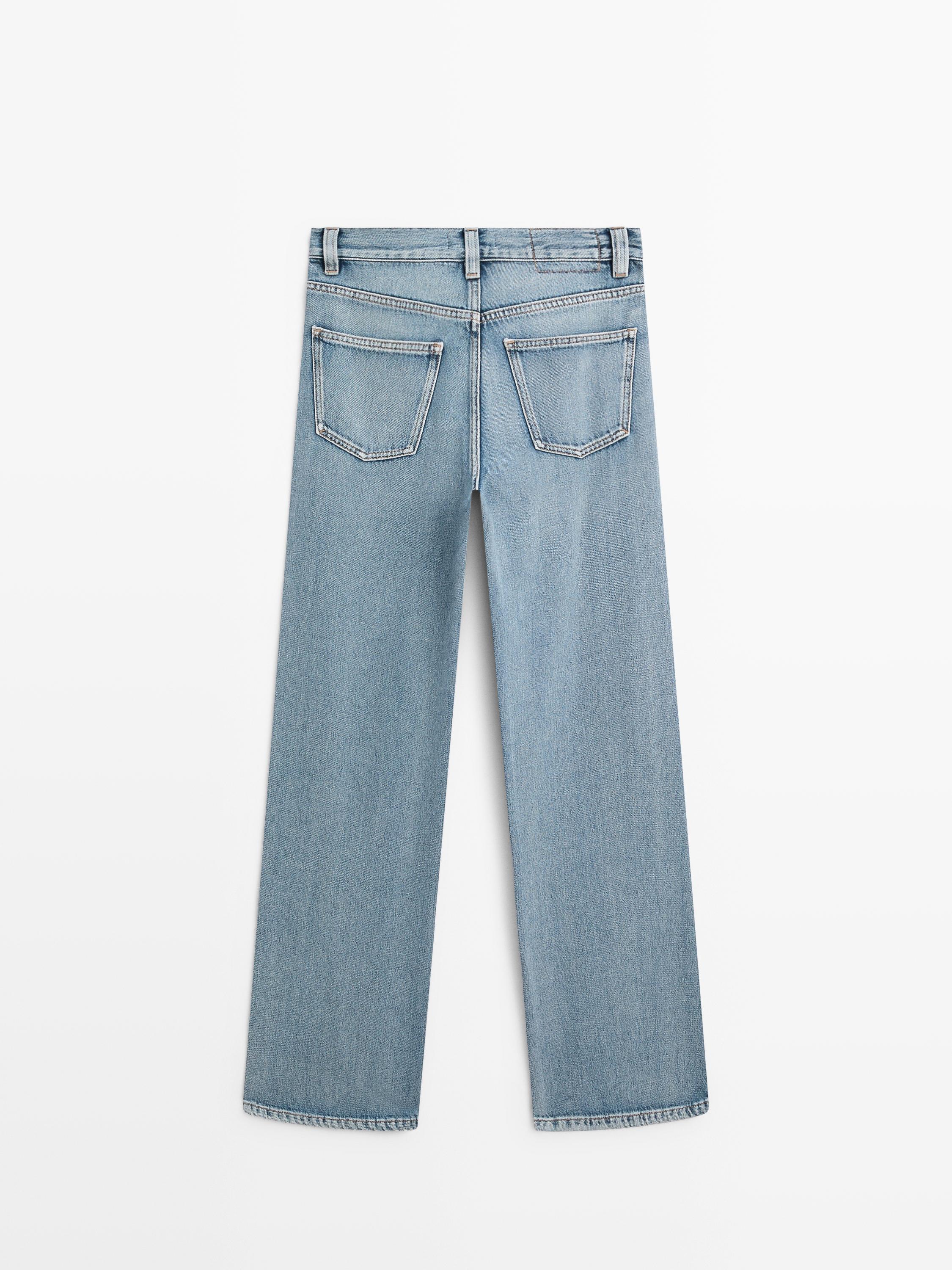 High-waist wide-leg jeans