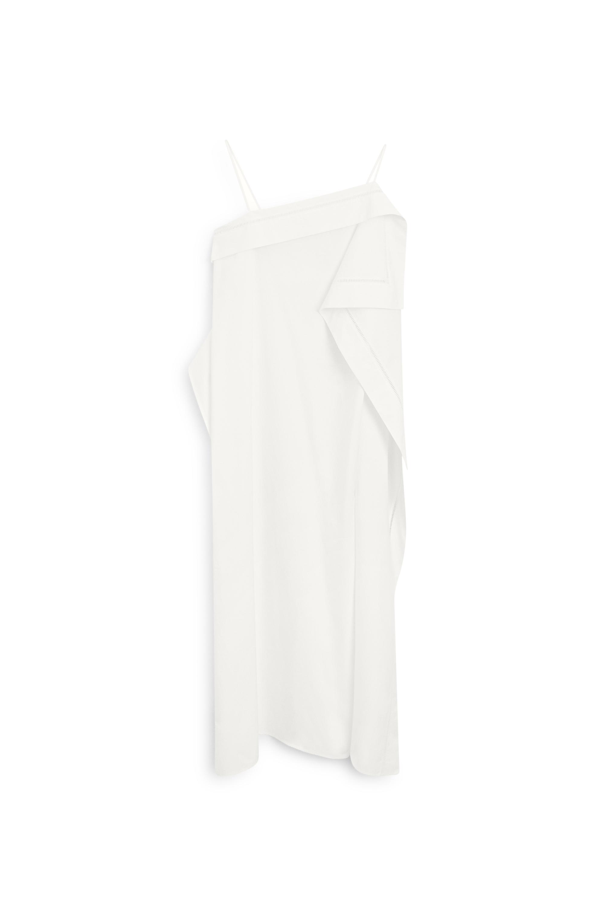 Asymmetric ruffle midi dress - STUDIO — Off white