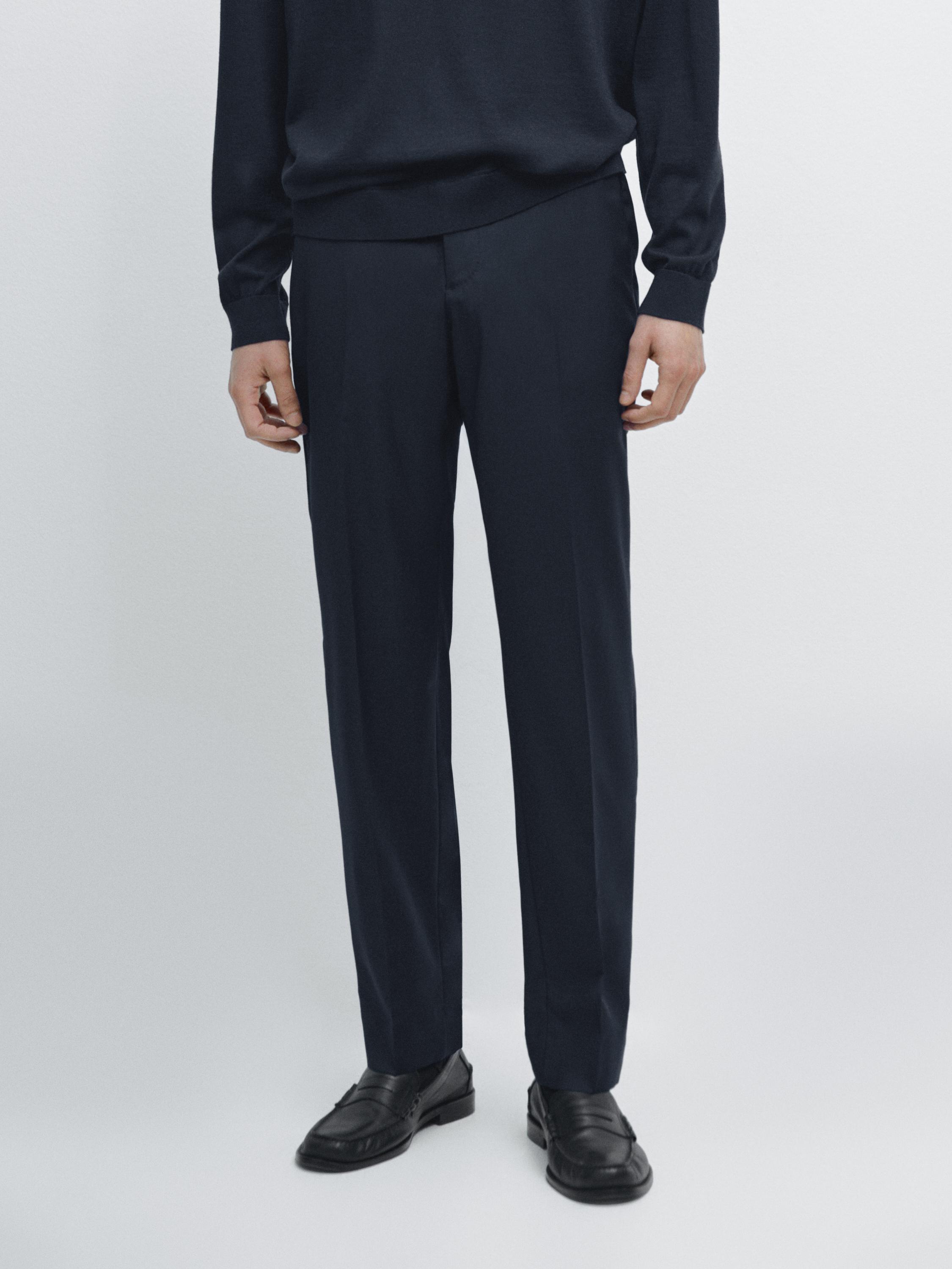 Wool suit trousers