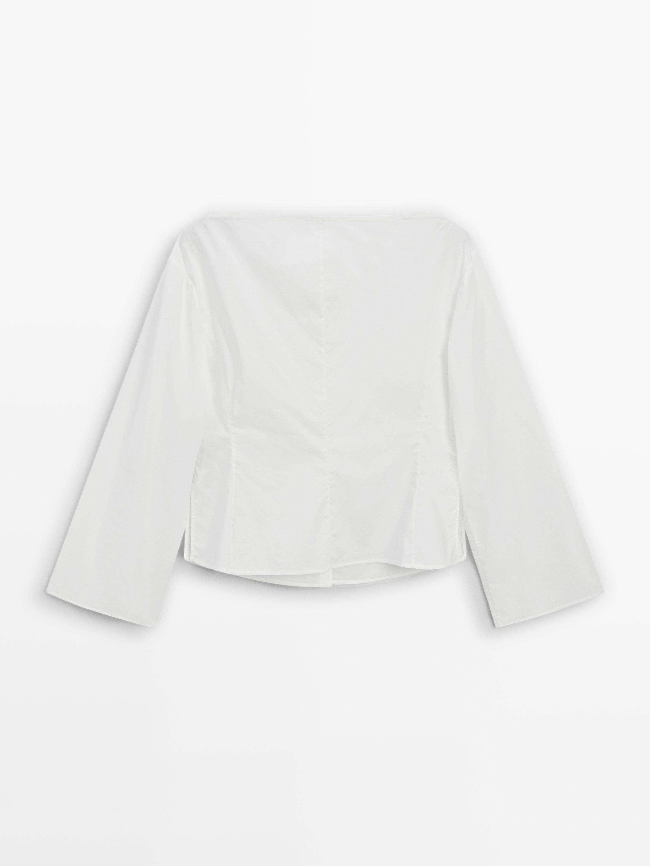 Camisa cuello barco 100% algodón