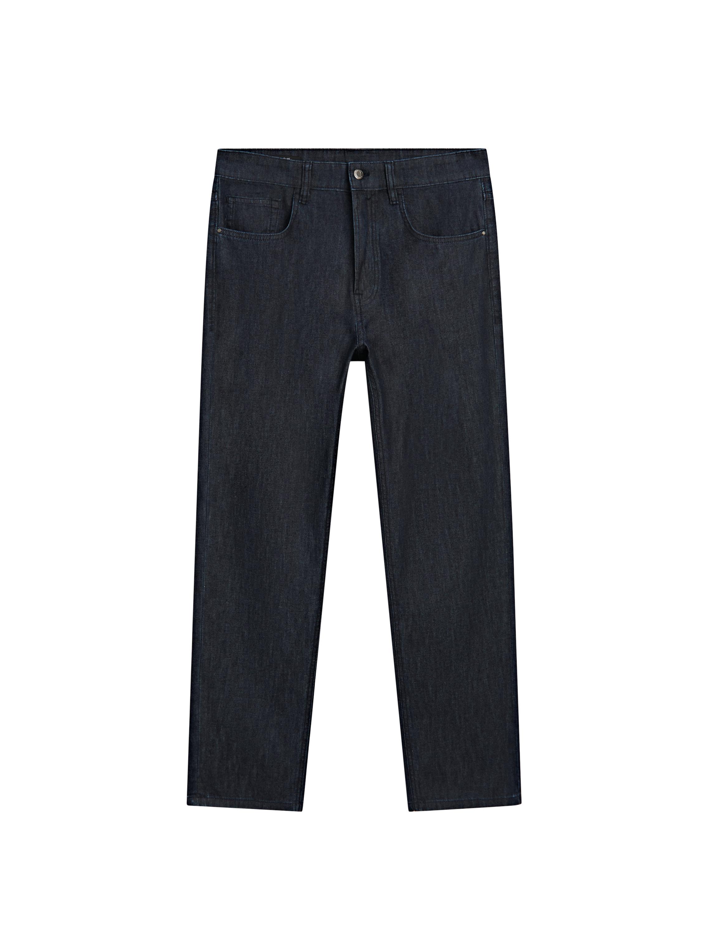 Denim görünümlü hafif tapered fit pantolon