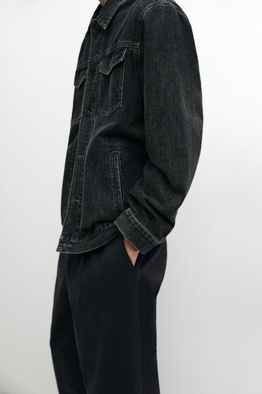 Regular Fit Cotton Denim Jacket — INDIGO 8