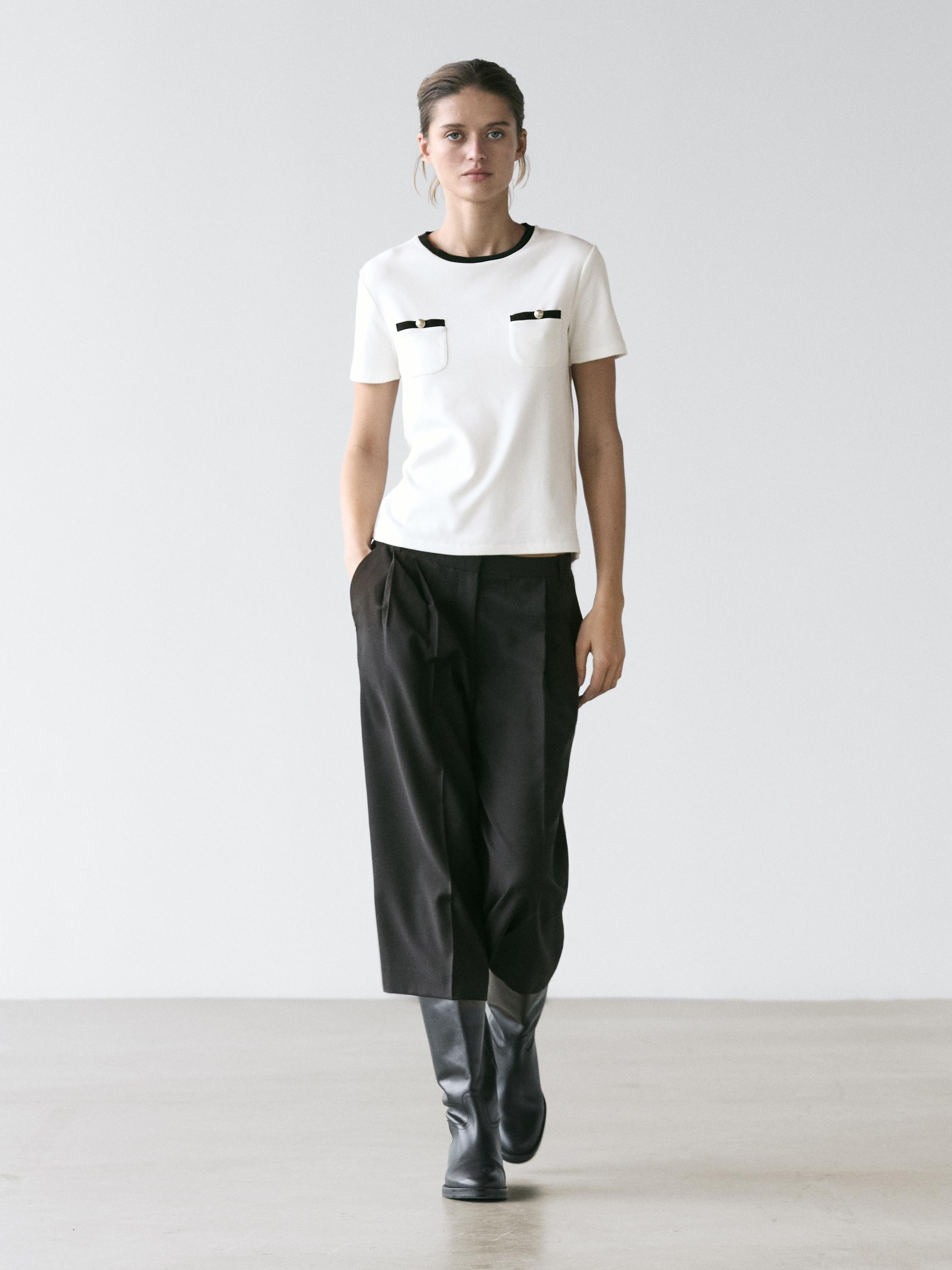 T-shirt manches courtes avec poches fantaisie