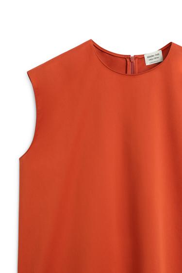 Cotton blend poplin top - LIMITED EDITION — ORANGE 9