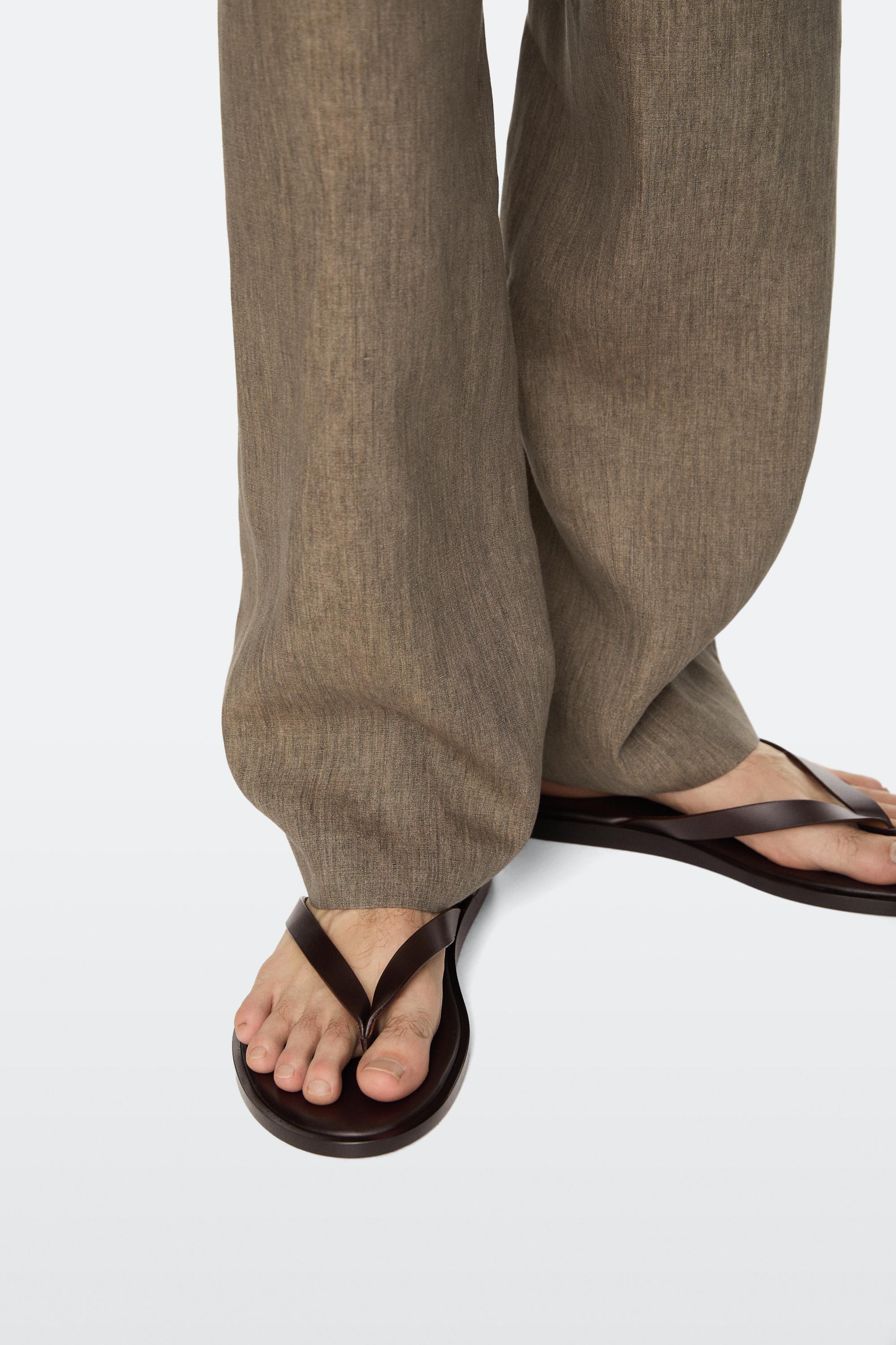 Nappa sandals with toe divider - Limited Edition — BROWN