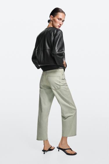 Mid-waist cropped wide-leg jeans — BLUE 5
