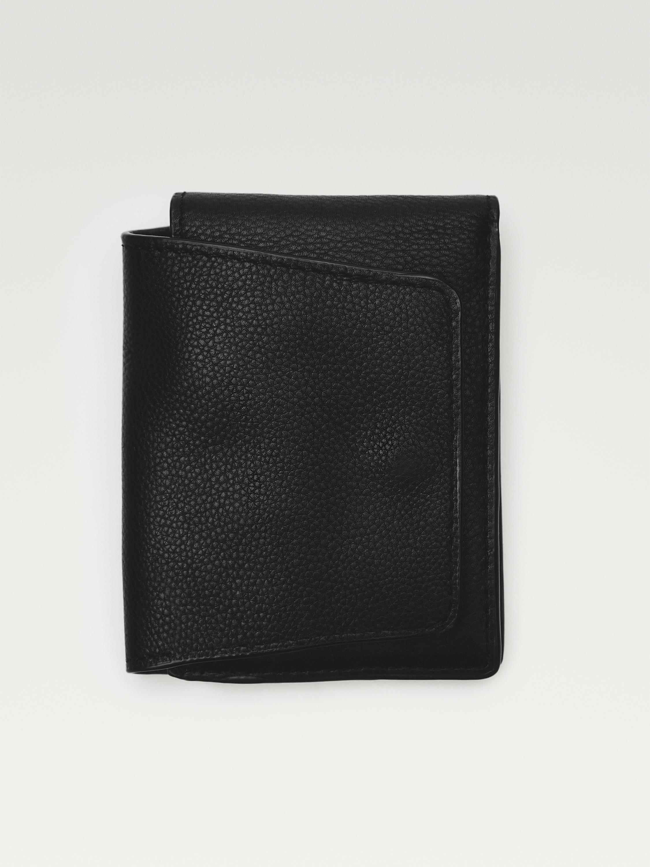 Nappa leather wallet — BLACK