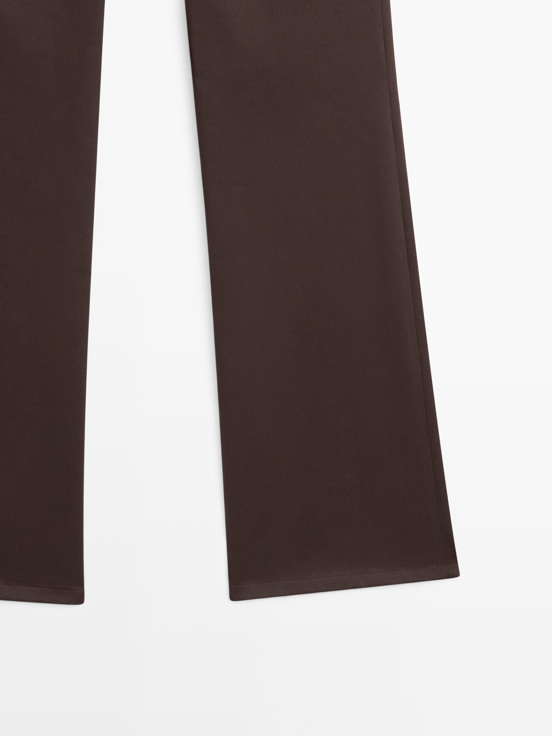 Boot-cut trousers — Chocolate