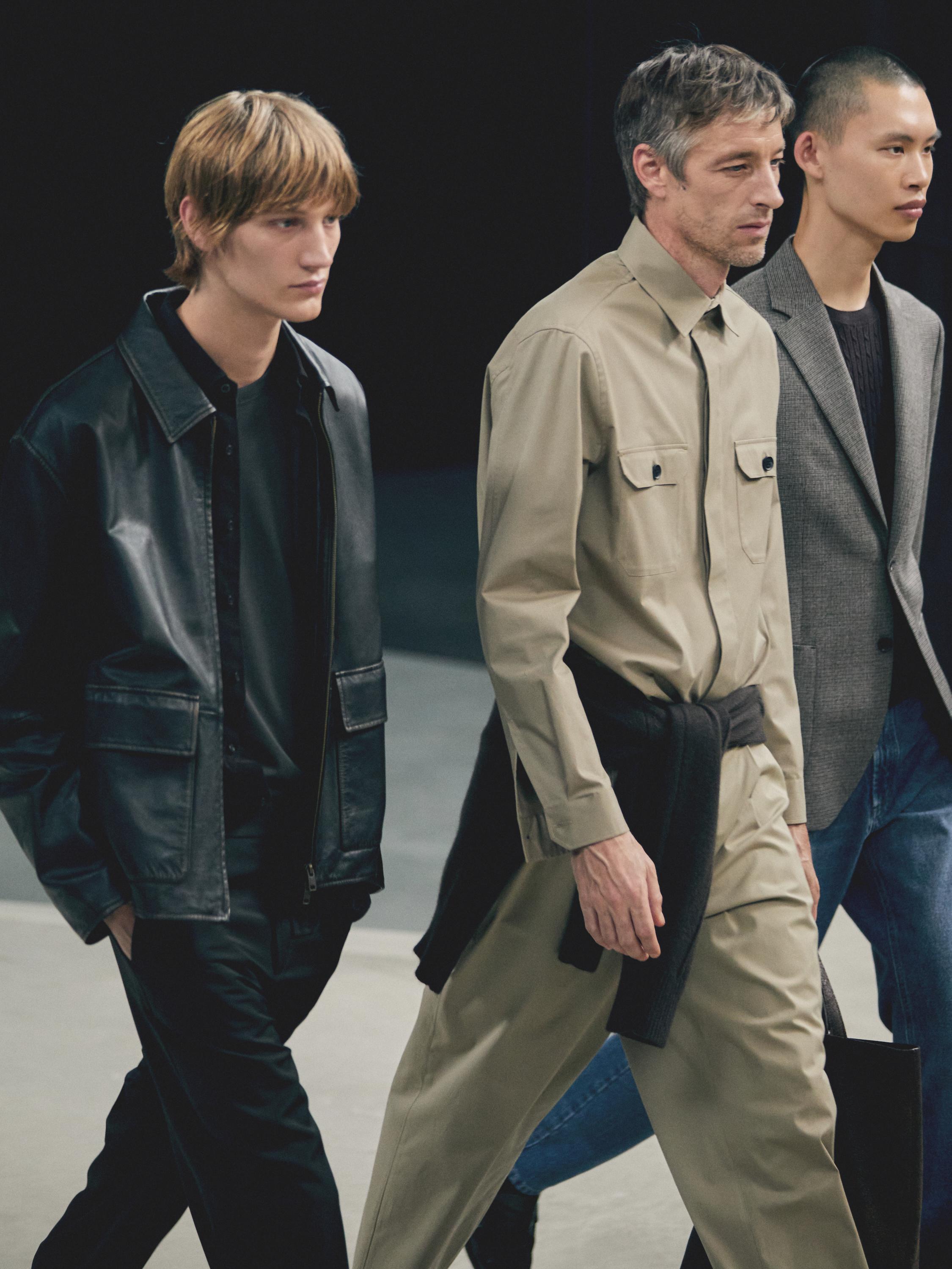 Cotton blend overshirt with pockets