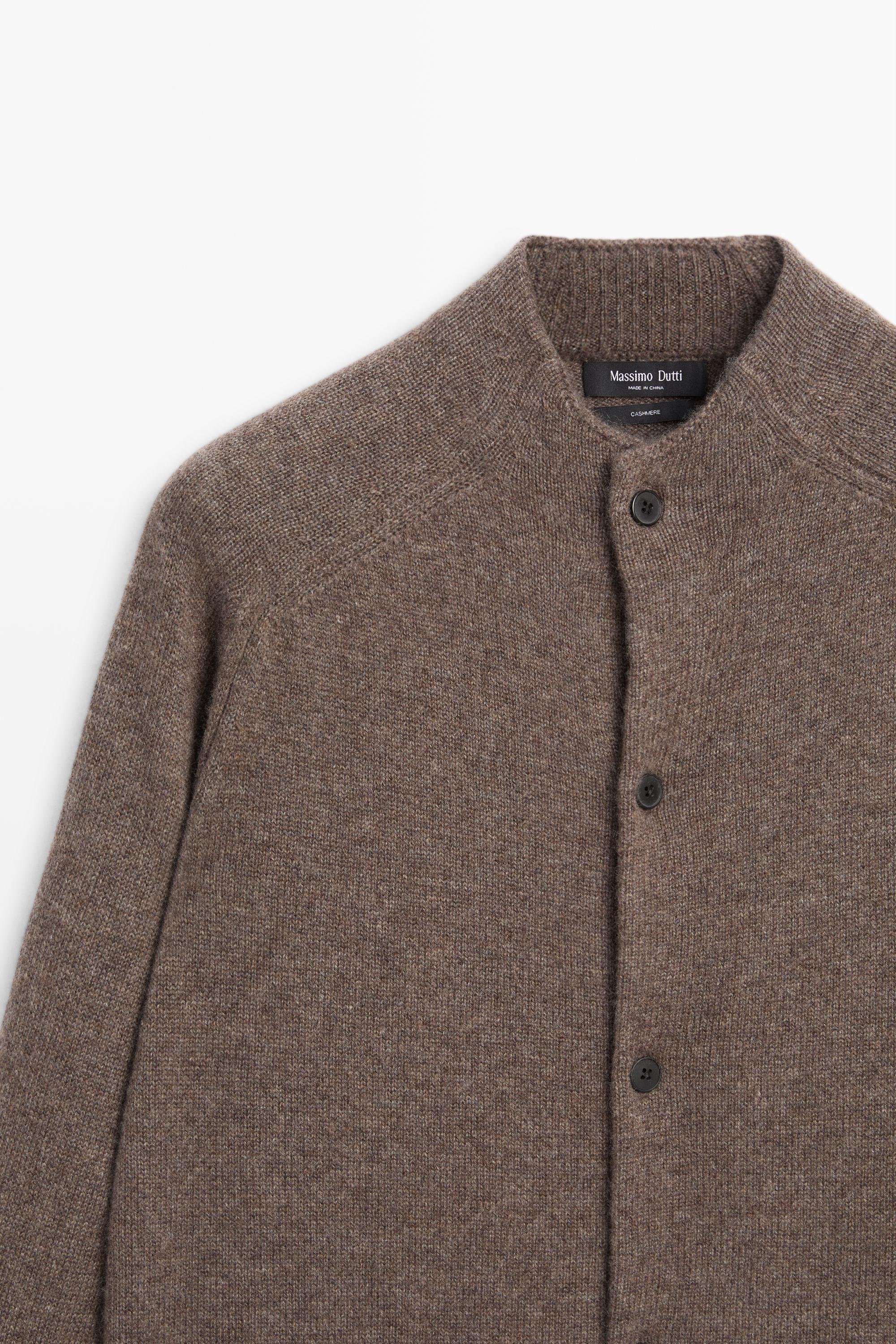 Cárdigan bomber punto 100% cashmere