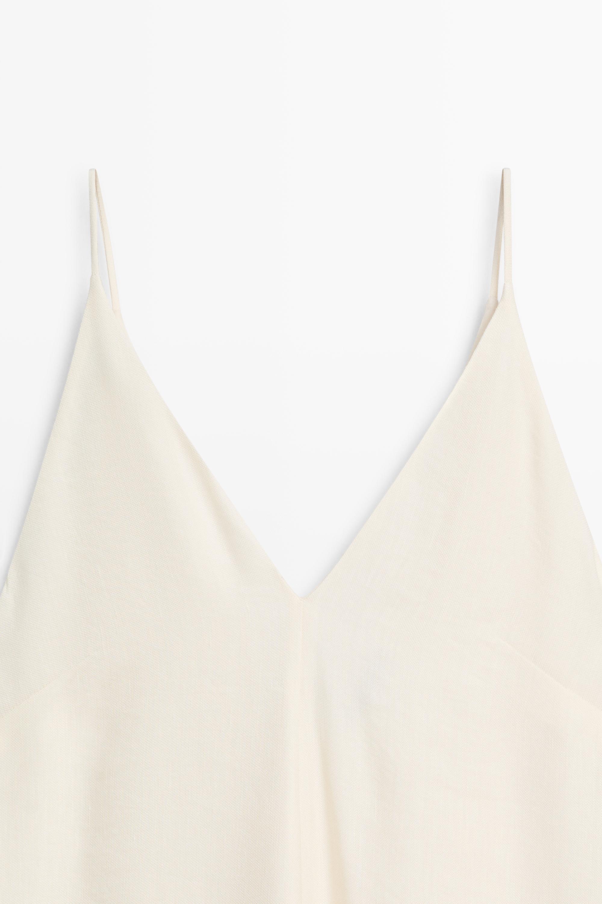 Contrast flowing midi dress — WHITE