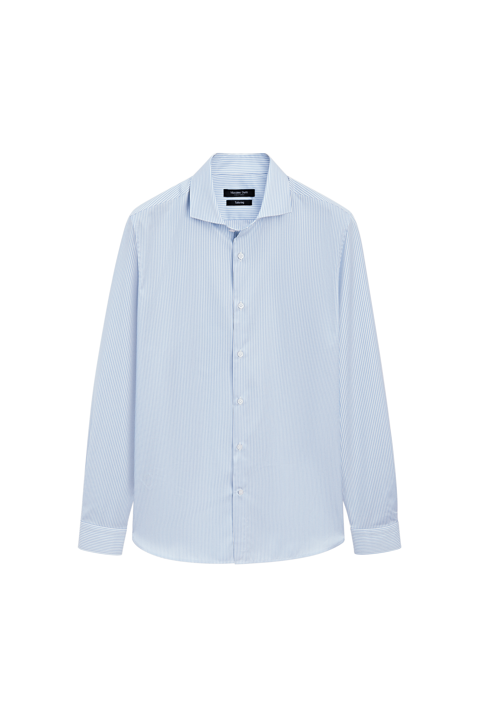 Massimo Dutti Slim fit çizgili tailoring gömlek görsel 6