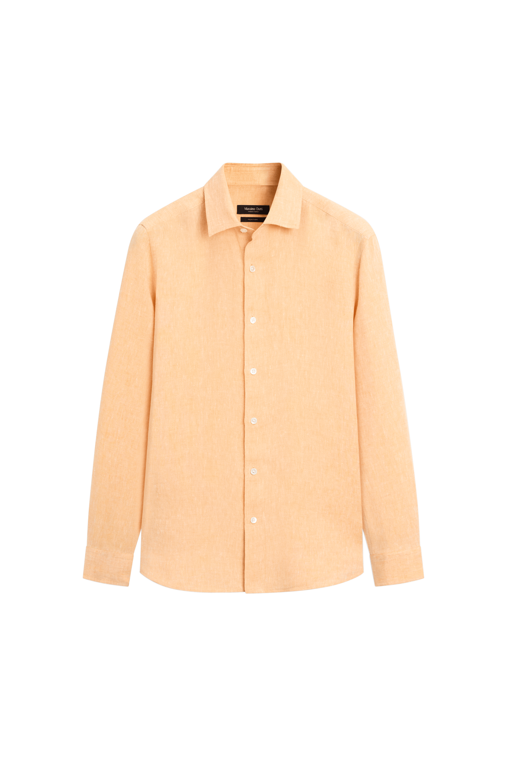 Massimo Dutti %100 keten regular fit gömlek görsel 7