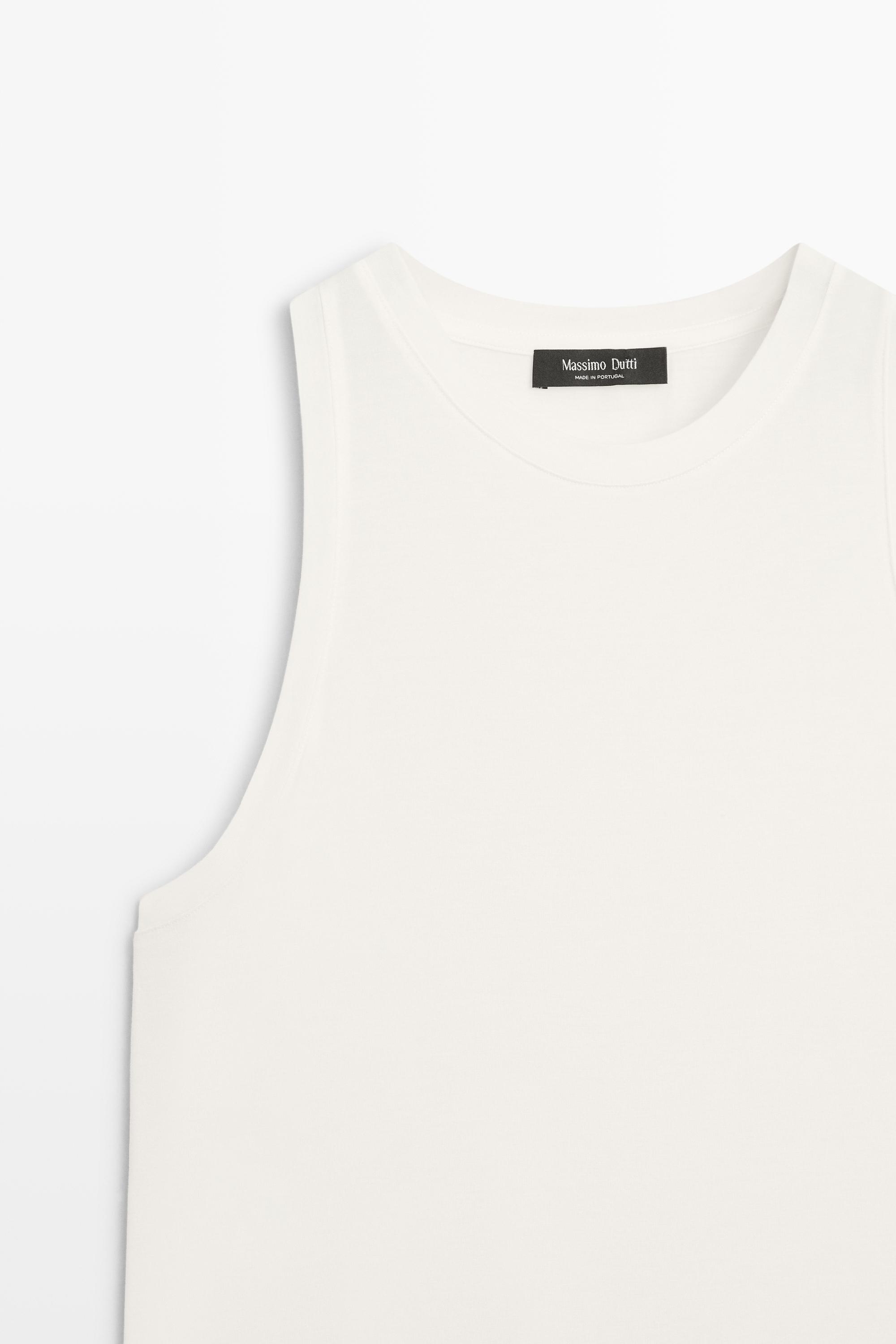 Silk blend sleeveless top - STUDIO — CREAM