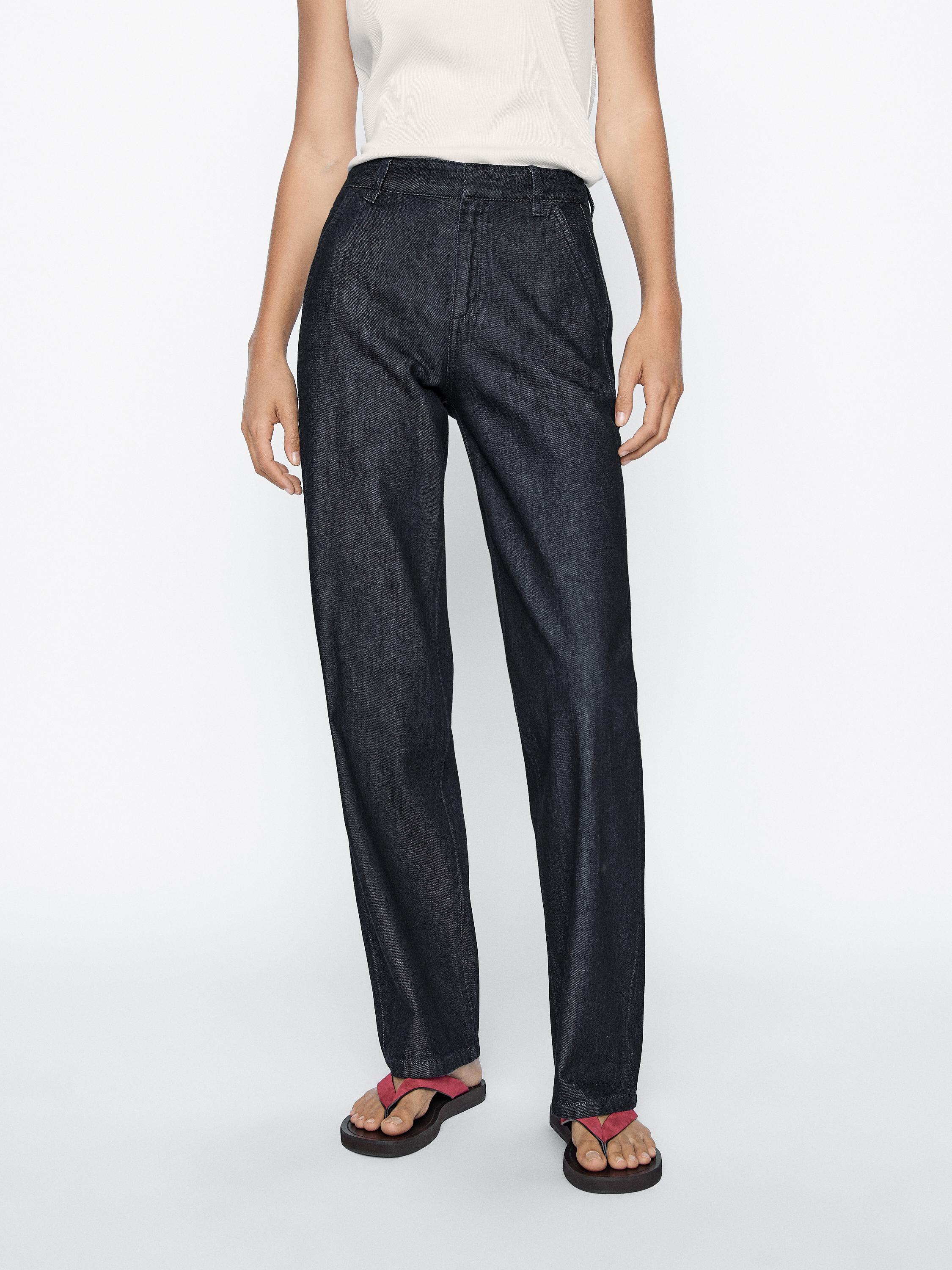 Straight-Fit-Jeans mit halbhohem Bund