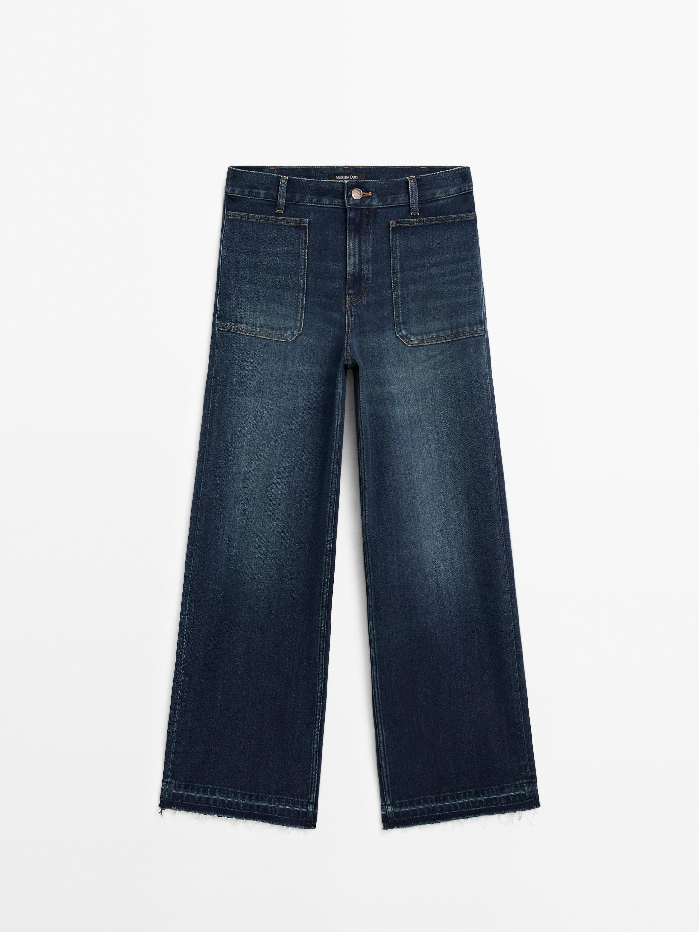 Straight-Fit-Jeans mit hohem Bund