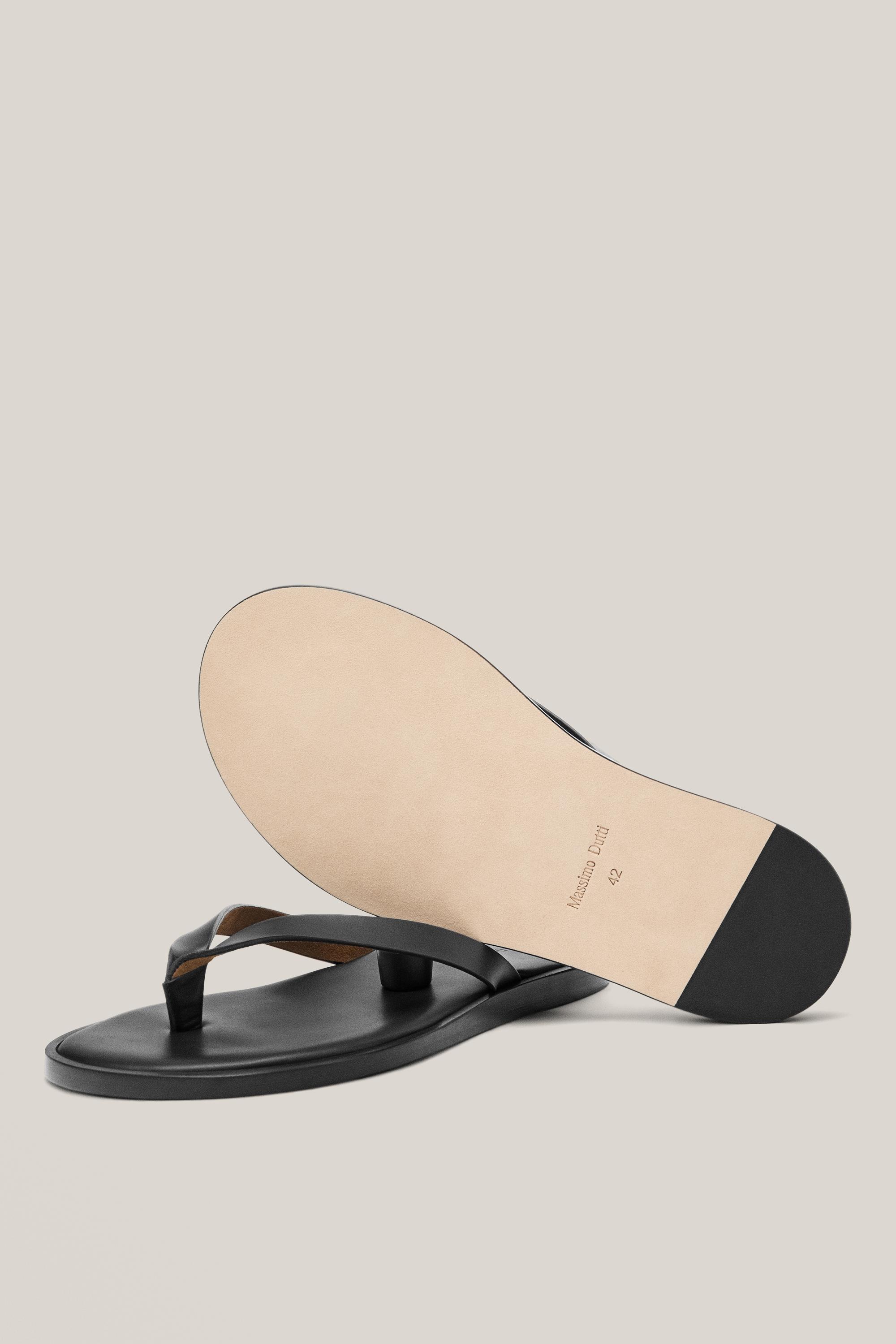 Nappa sandals with toe divider - Limited Edition — BLACK