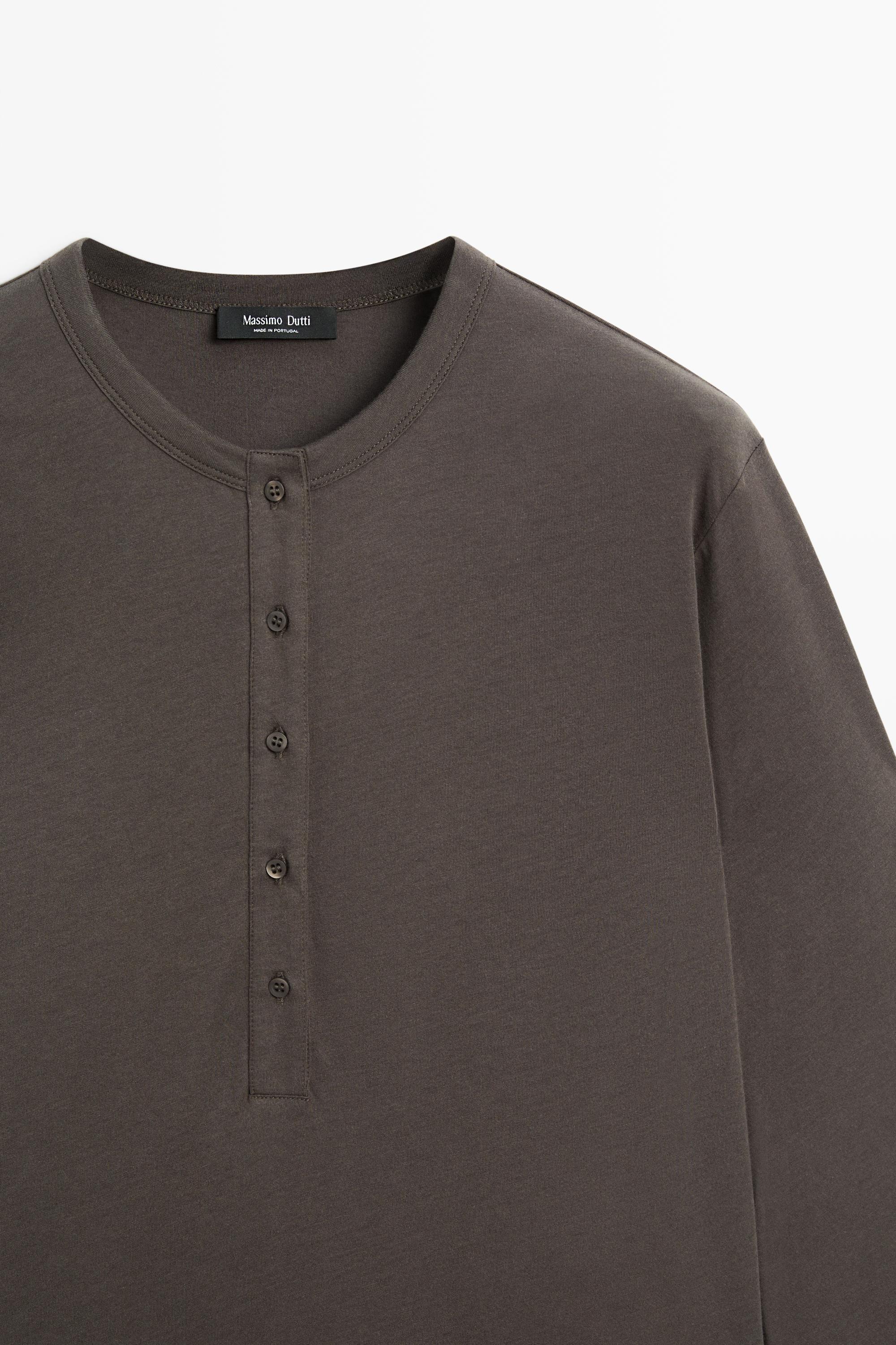 100% cotton long sleeve T-shirt — MINK