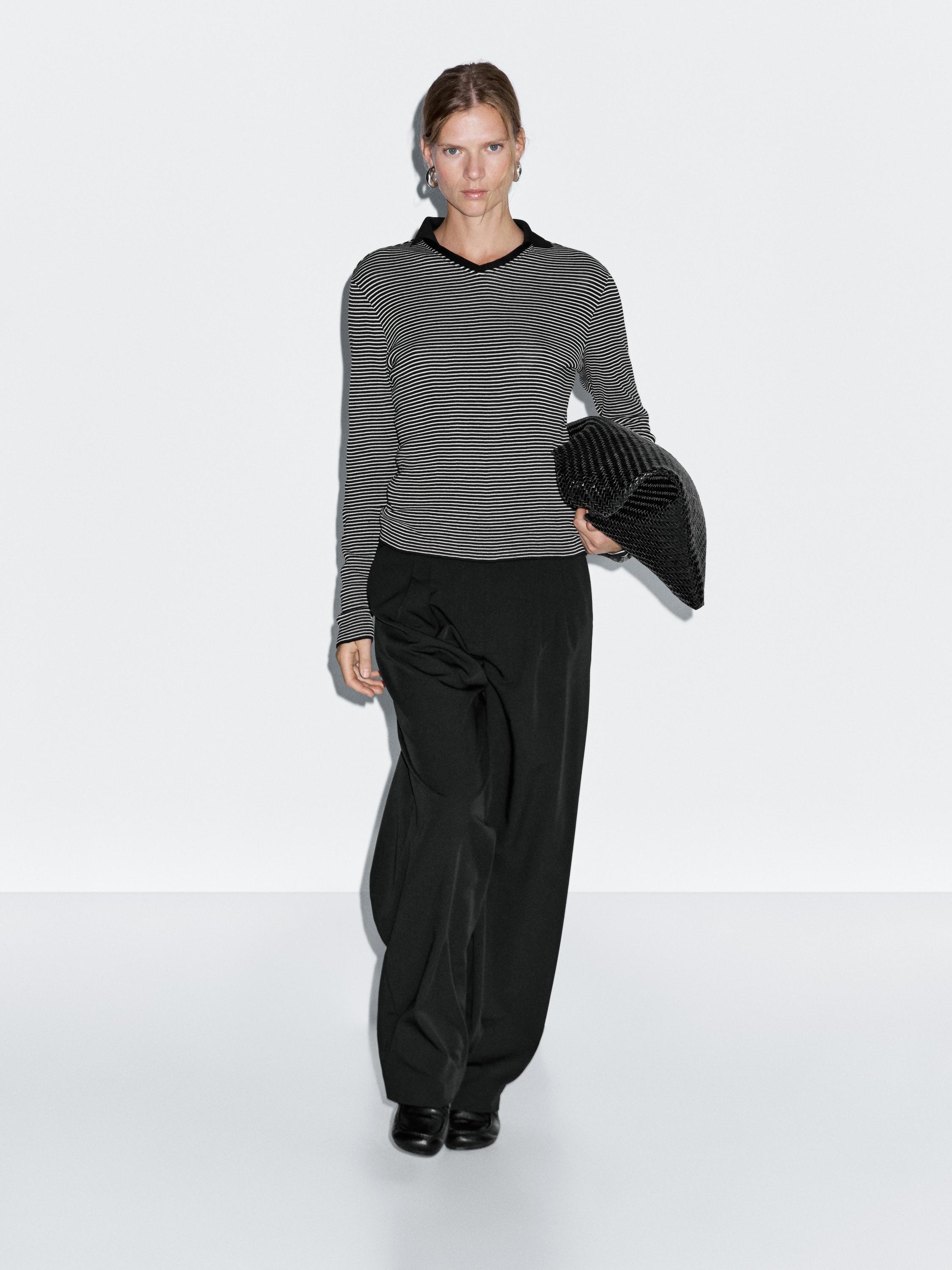 Polo màniga llarga de ratlles