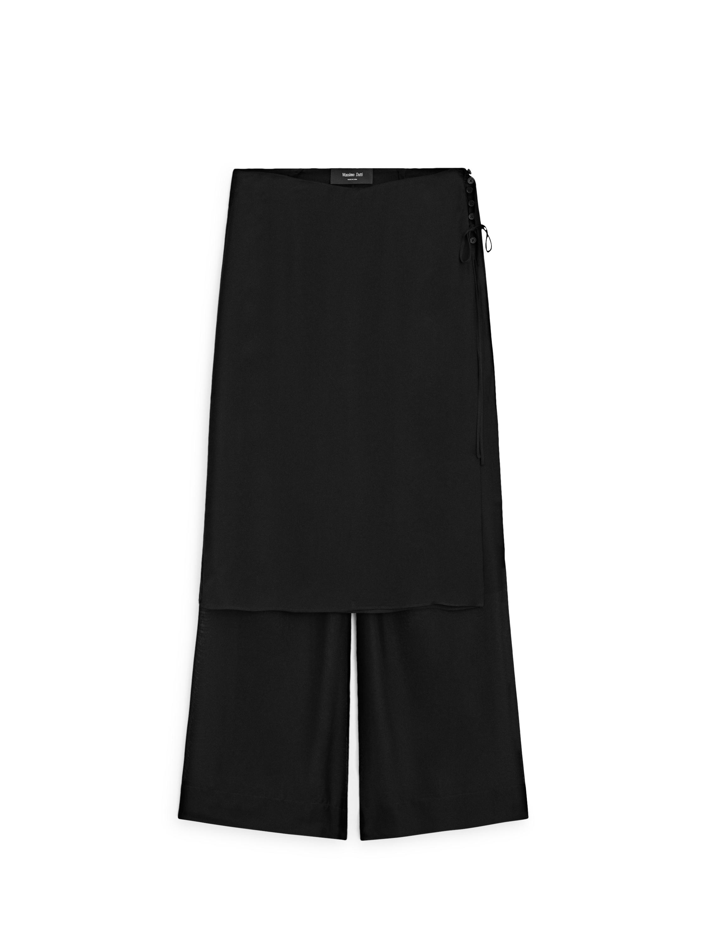 Uzun %100 ipek şort etek