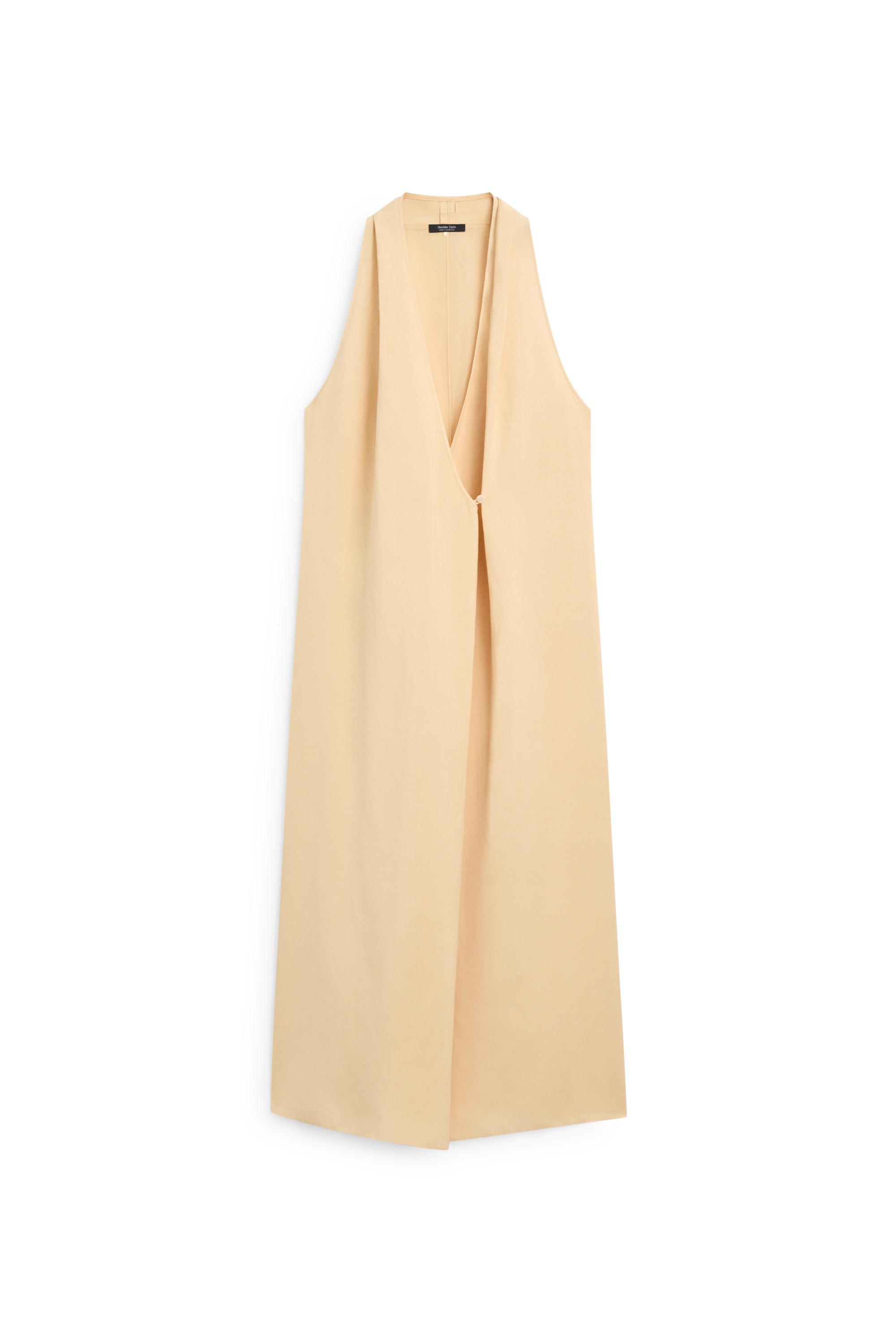 Midi dress with button detail — PALE YELLOW