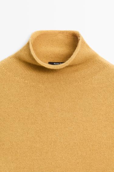 100% cashmere oversize knit sweater — MUSTARD YELLOW 4