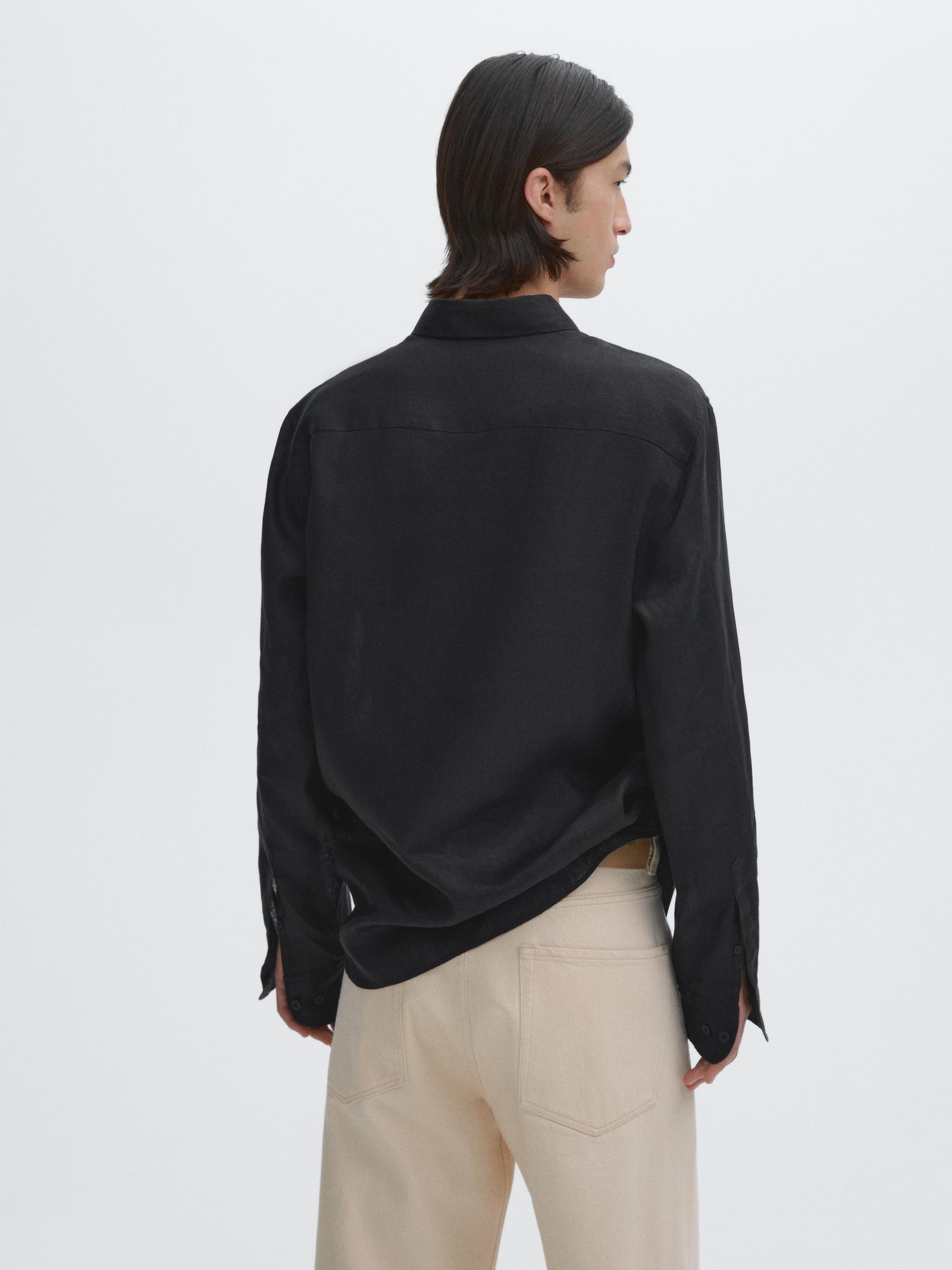 100% linen slim fit shirt