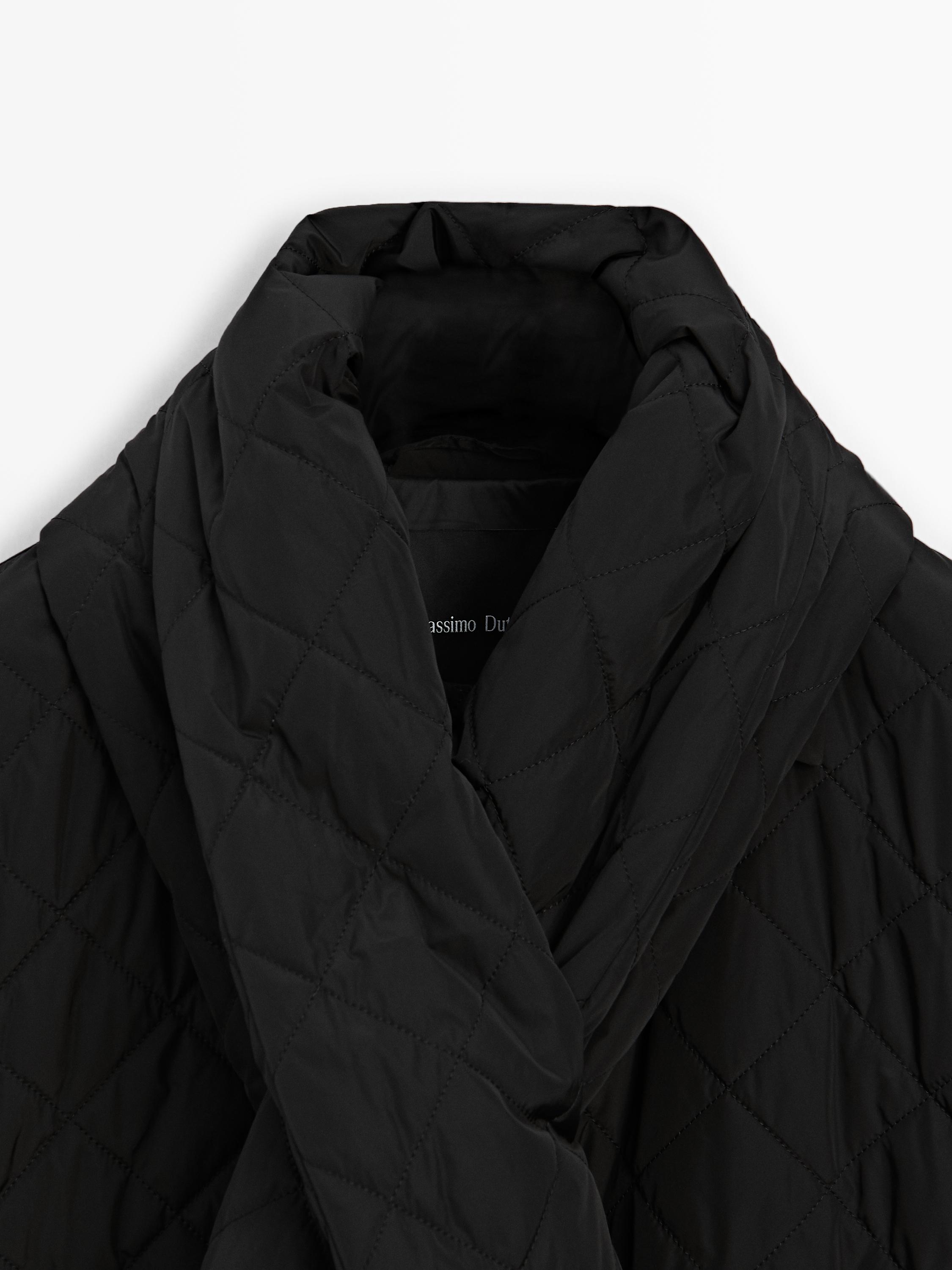 Lightweight jacket with scarf detail