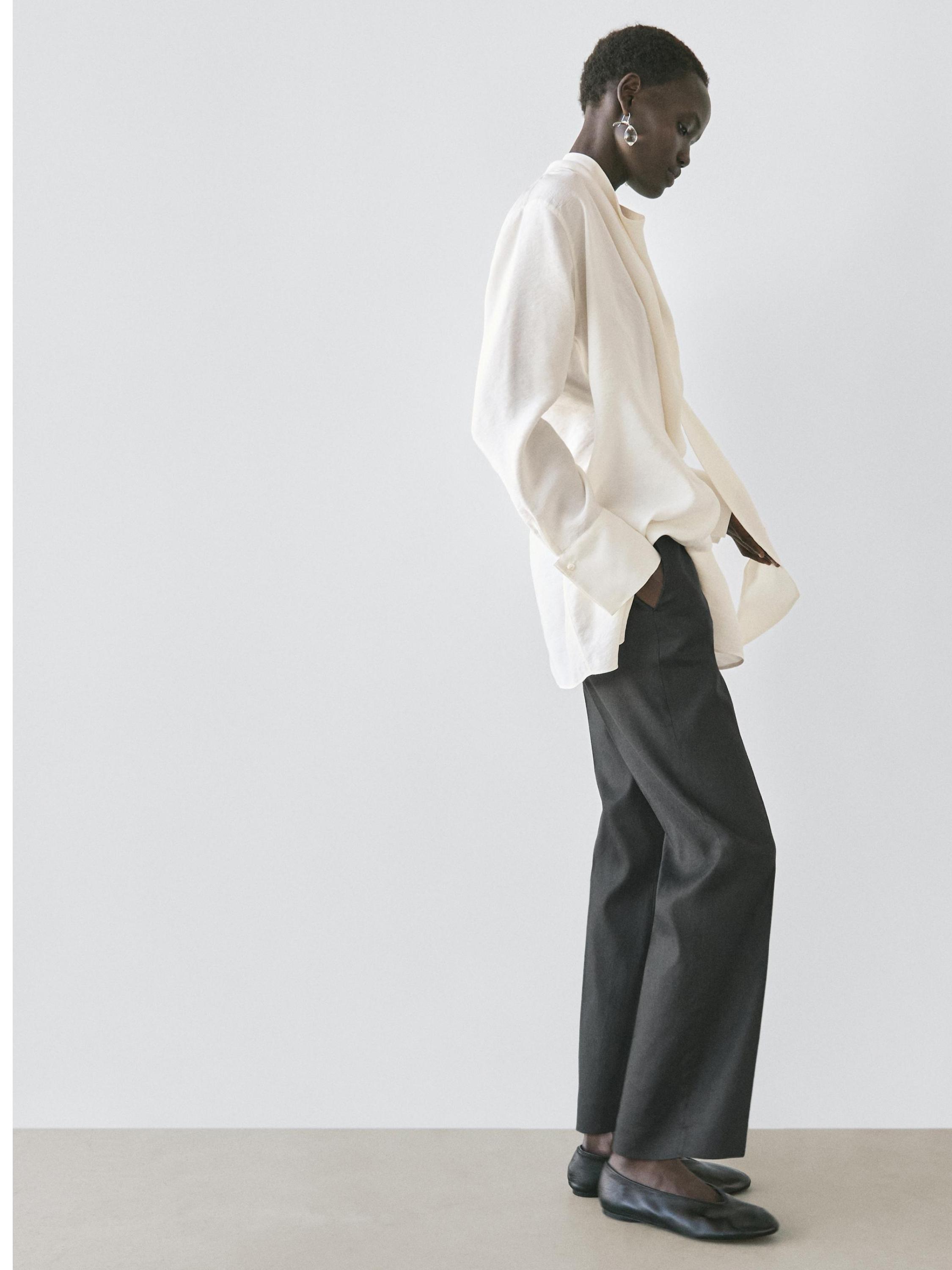 Quần pha lanh dáng đứng