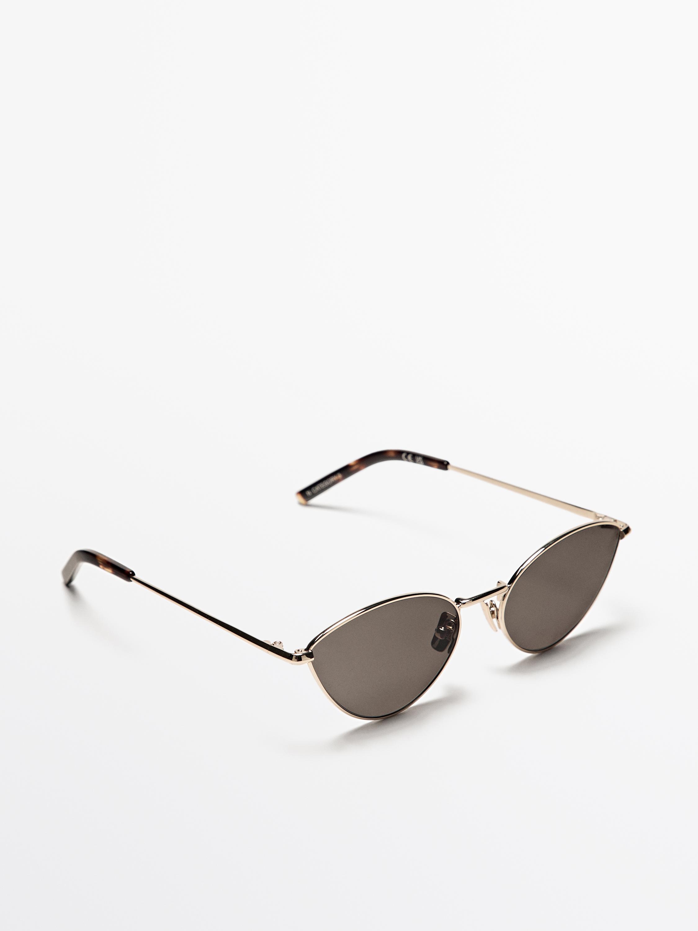 Metallic cateye sunglasses