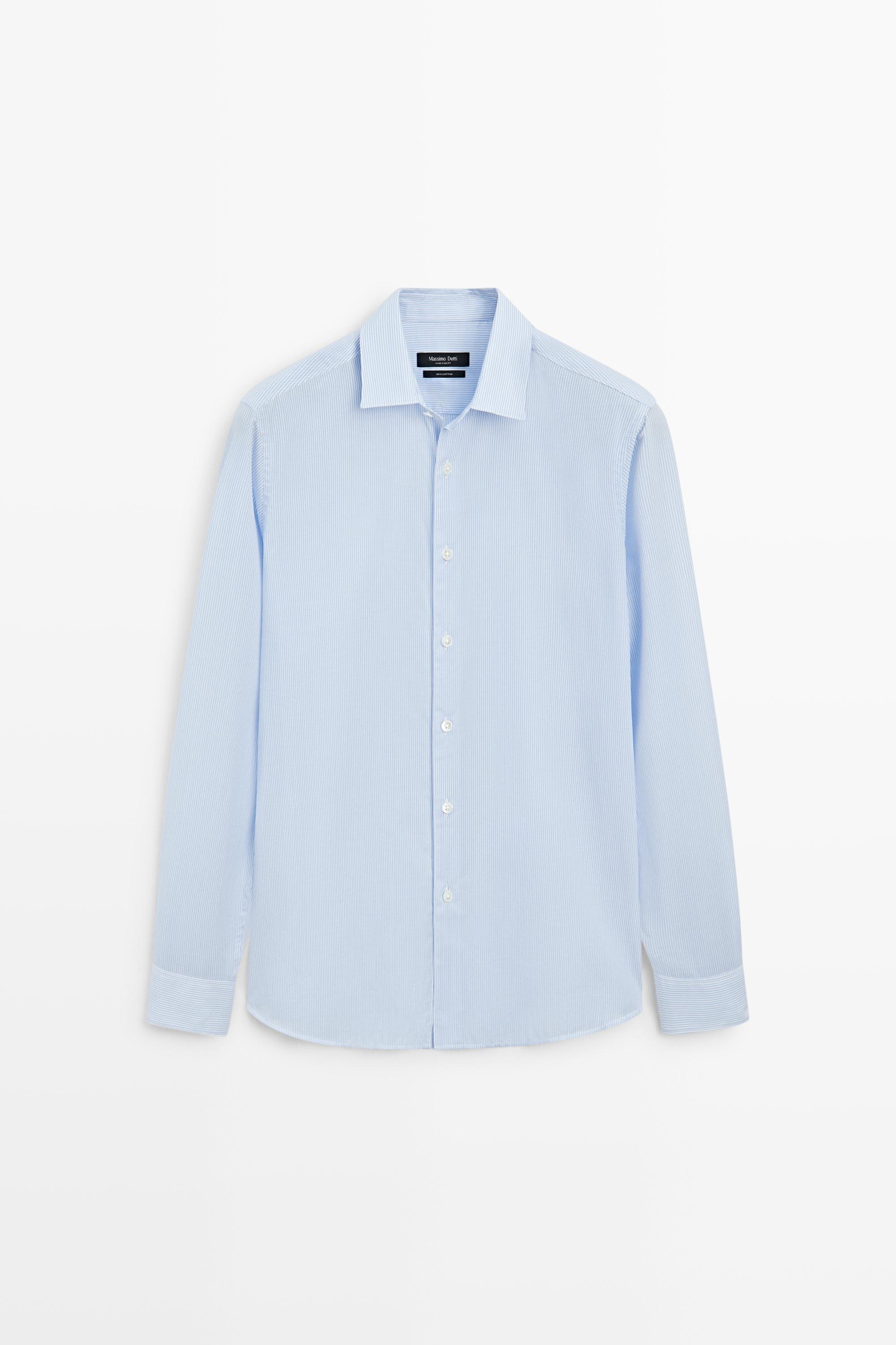 Camisa regular fit detalle cuadros