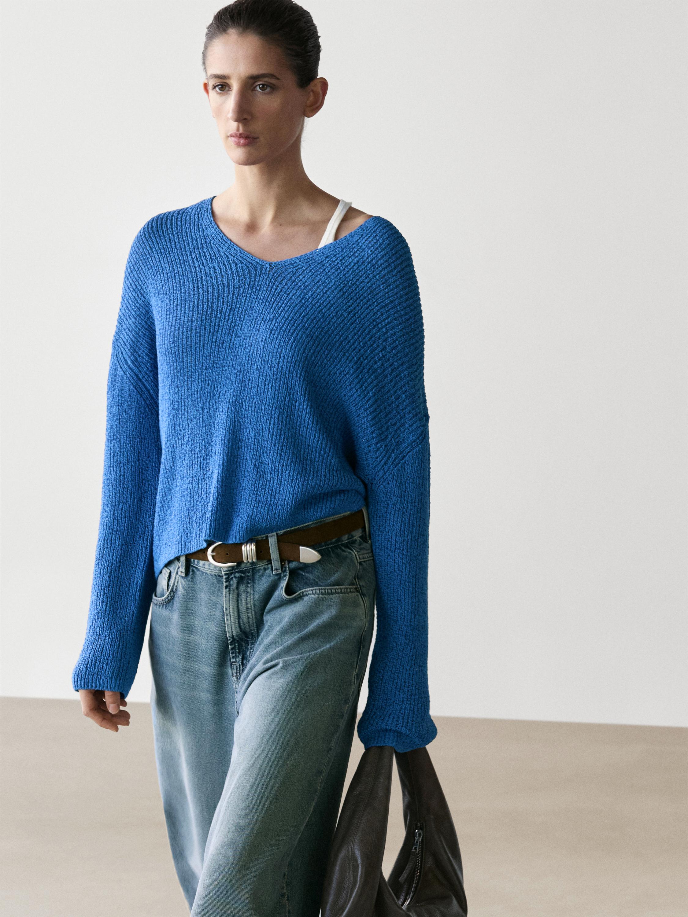 High-waist barrel fit jeans — Light Blue