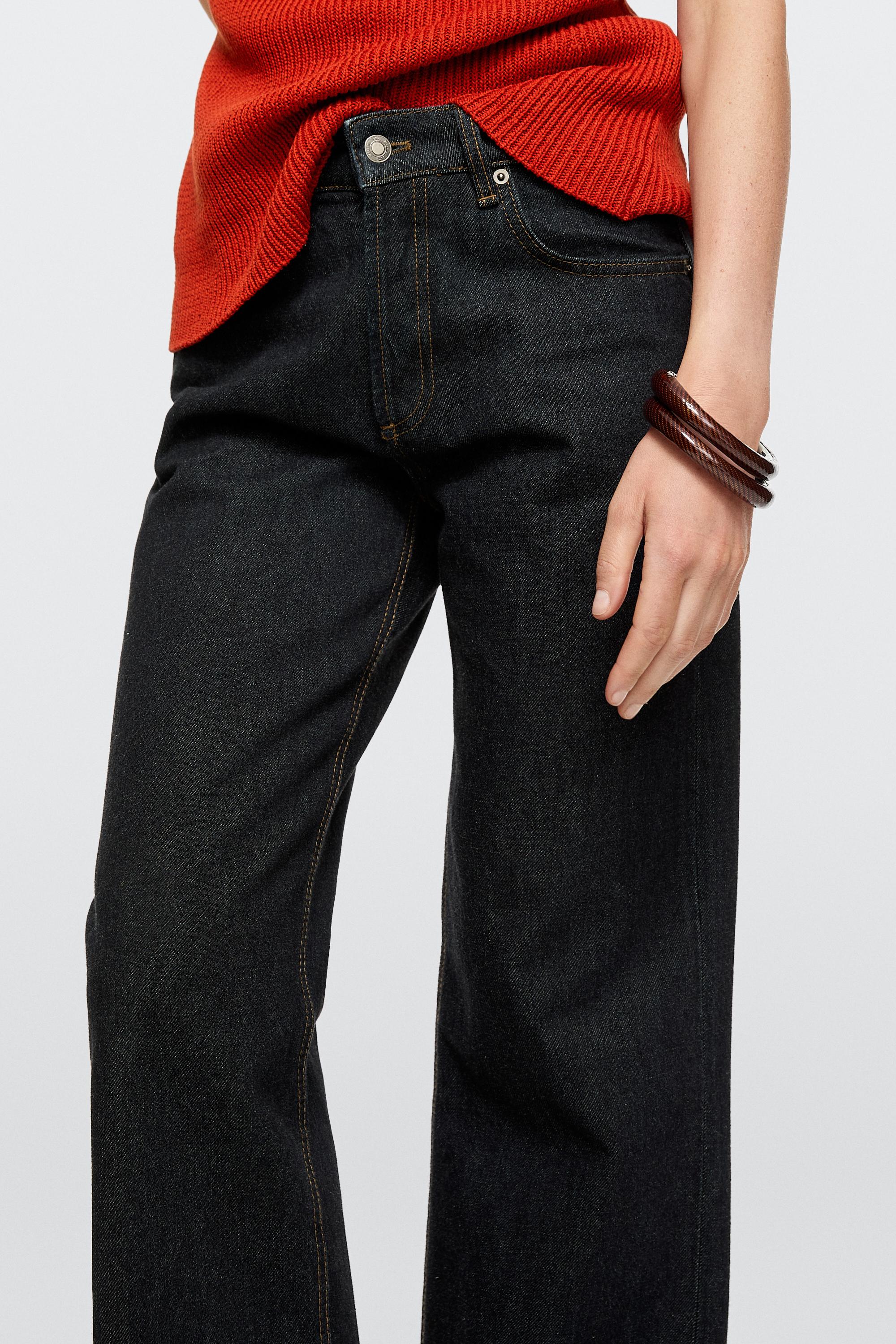 Mid-rise wide-leg jeans — DARK BLUE