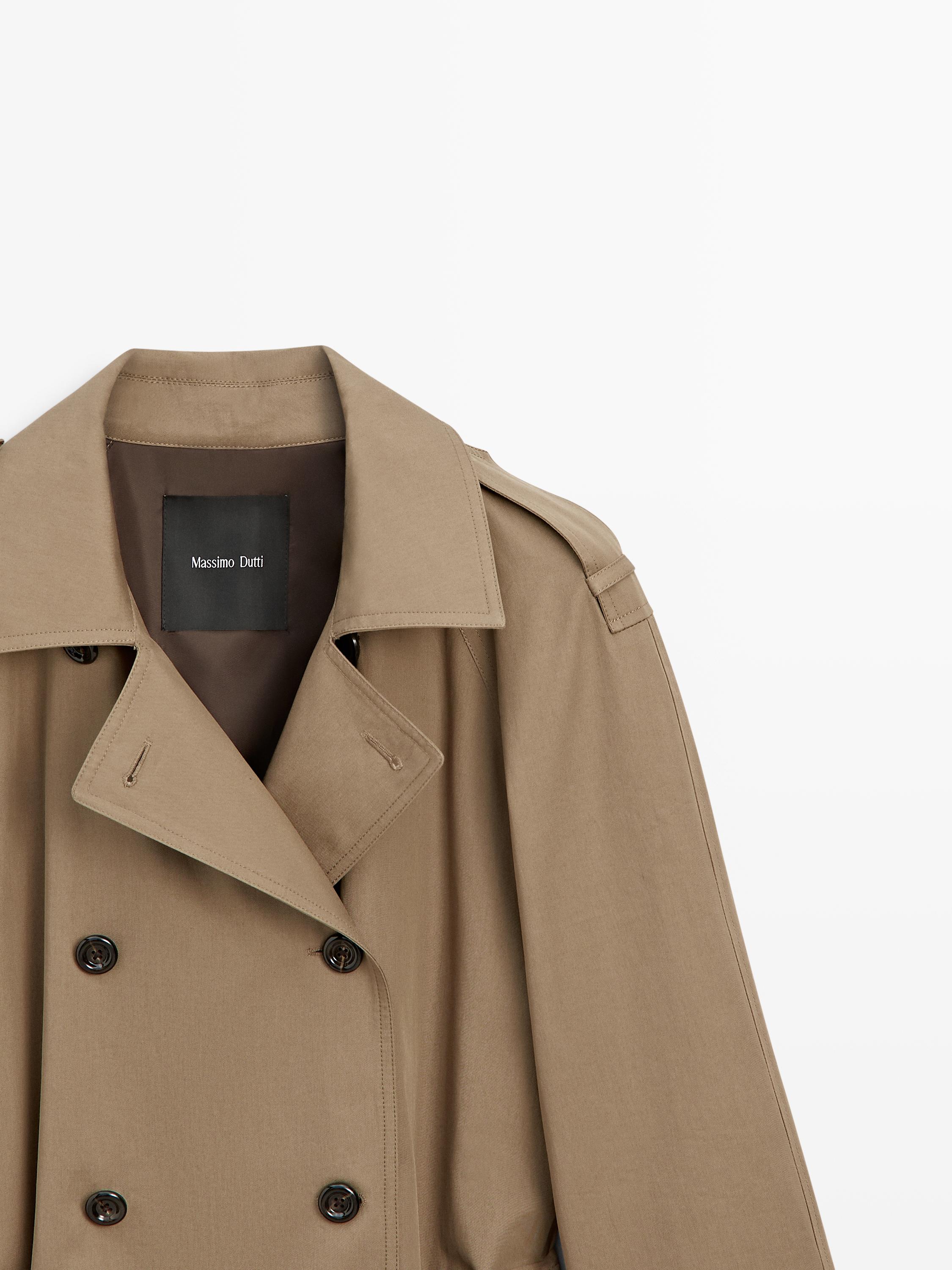 100% cotton trench coat · Beige · Coats | Massimo Dutti