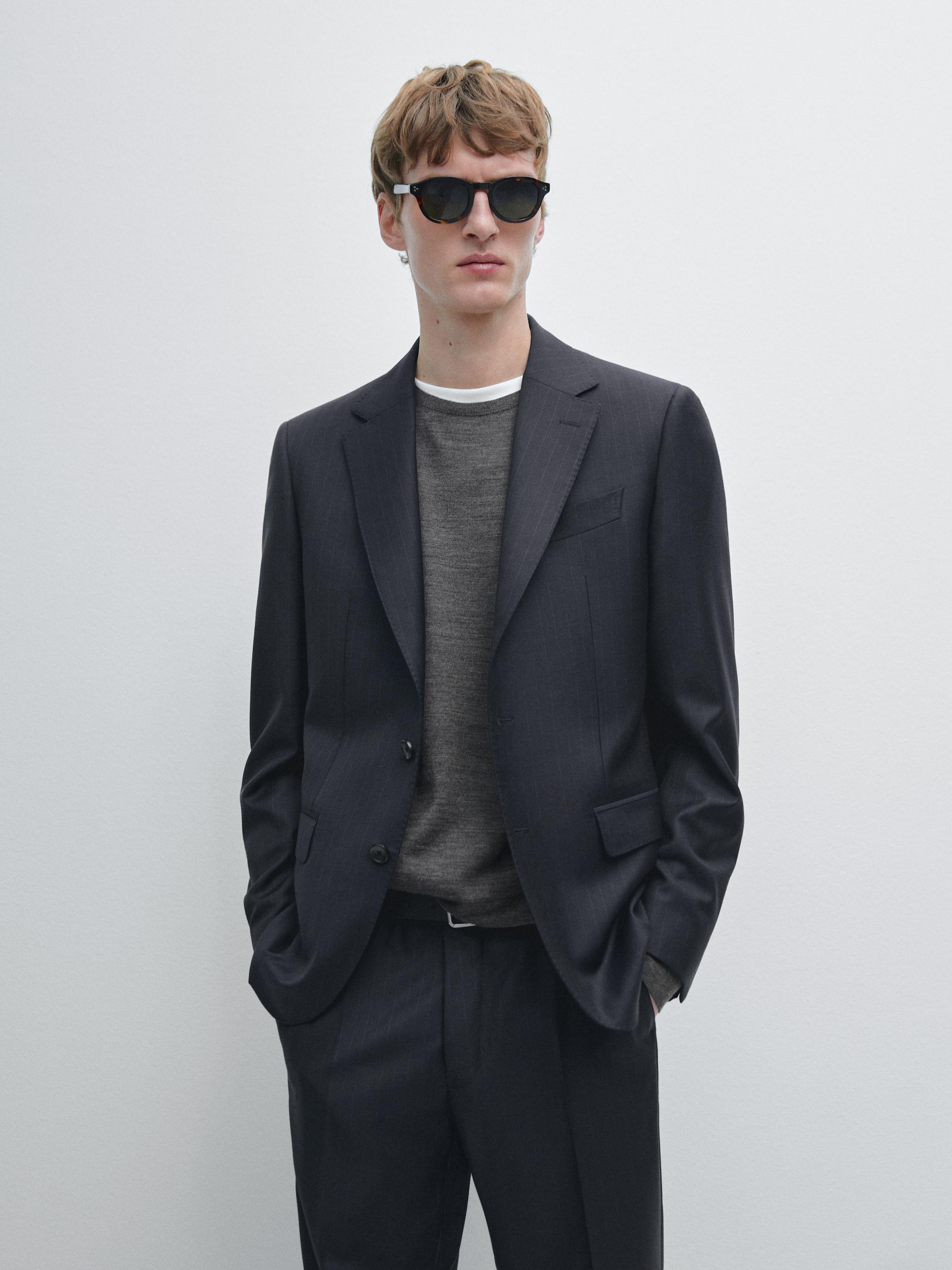 100% wool suit blazer