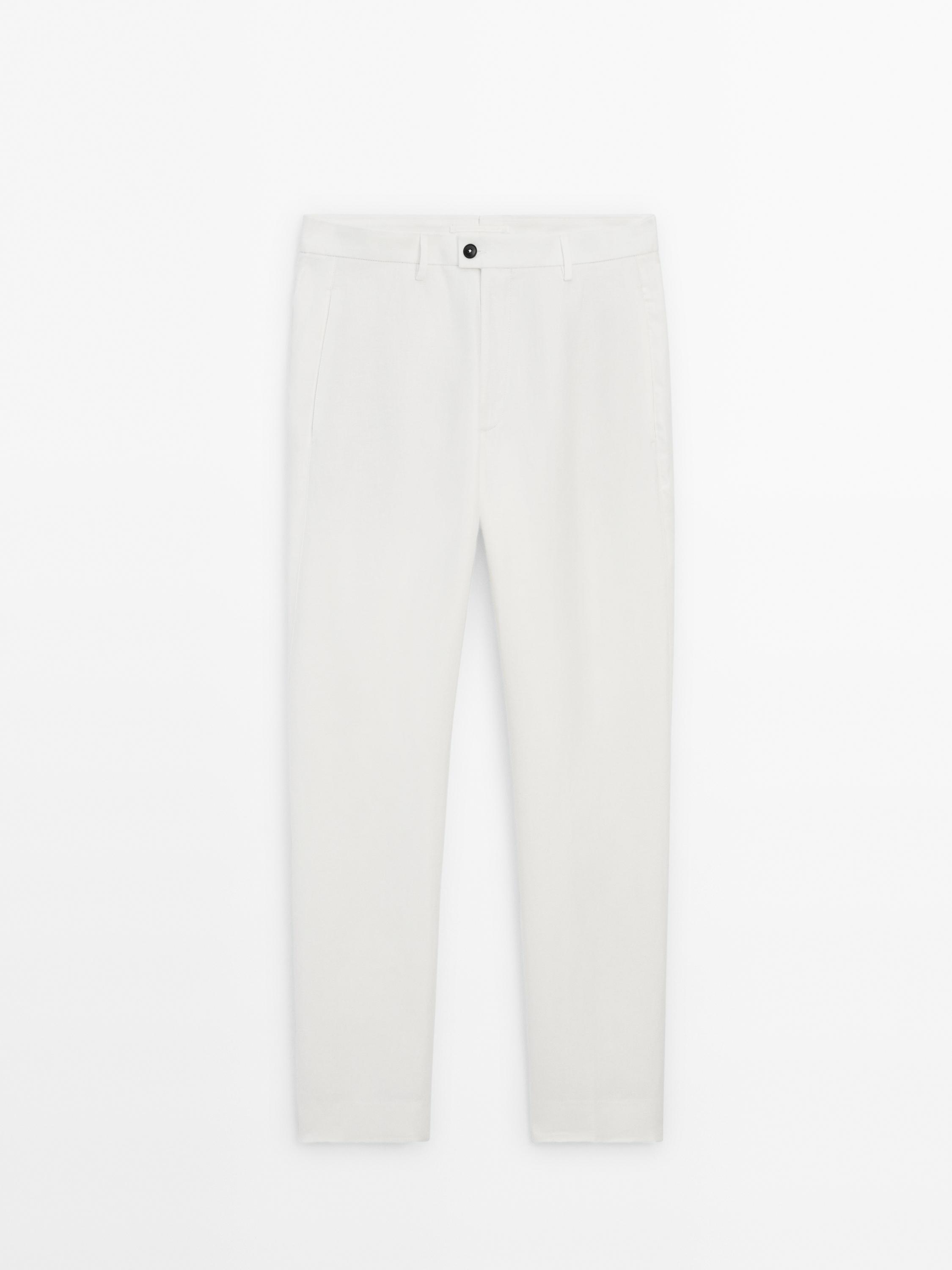 Pantalón traje 100% lino