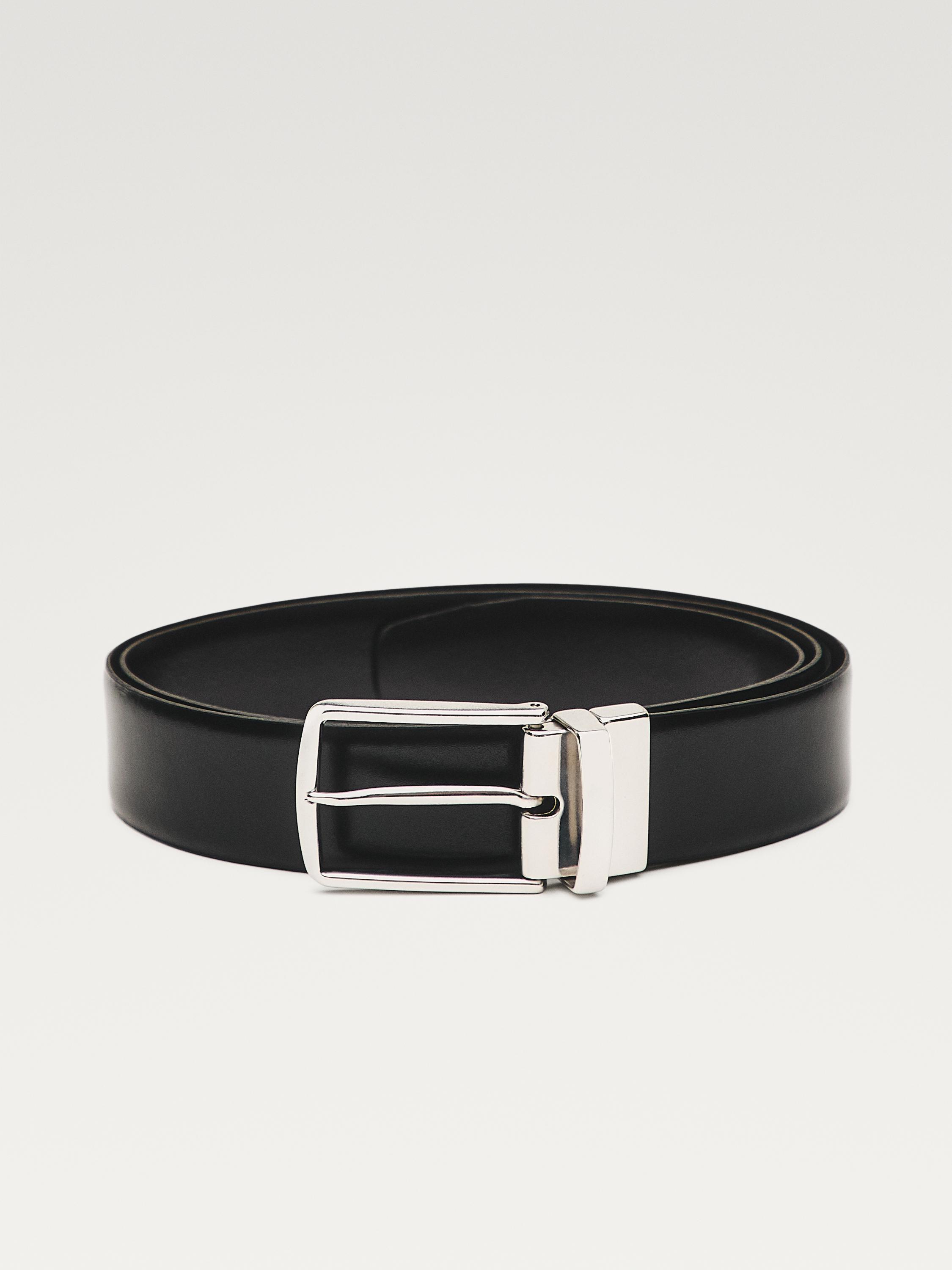 Reversible nappa leather belt