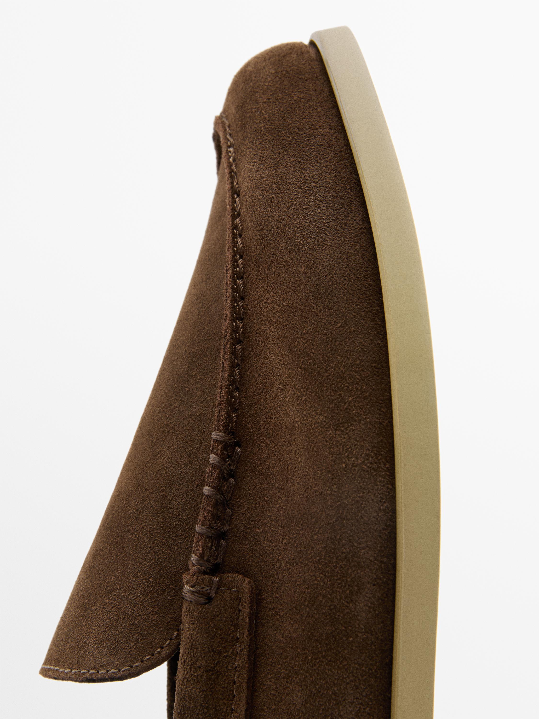 Soft split leather loafers — OCHRE