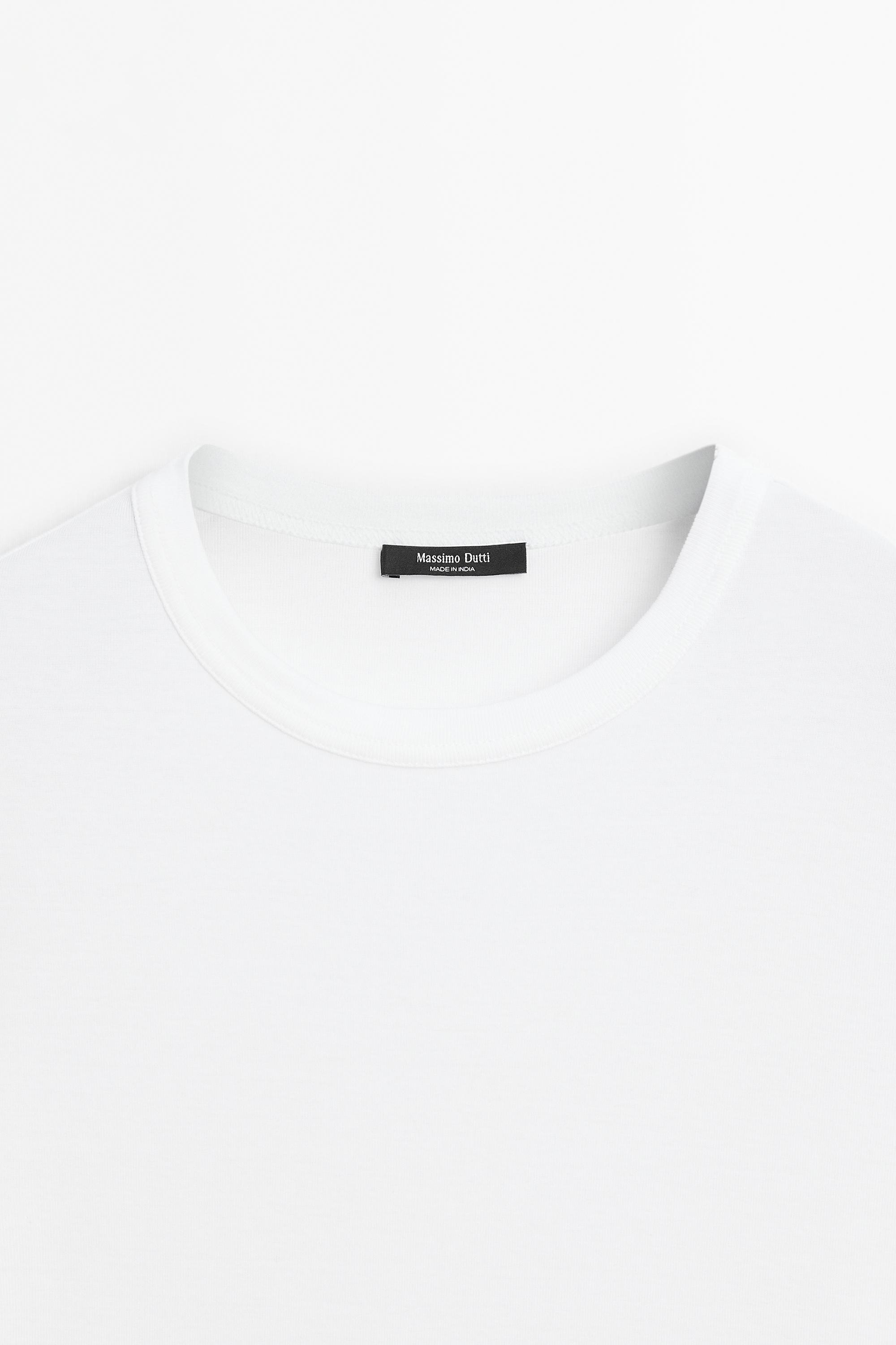 100% cotton short-sleeve T-shirt — Off white